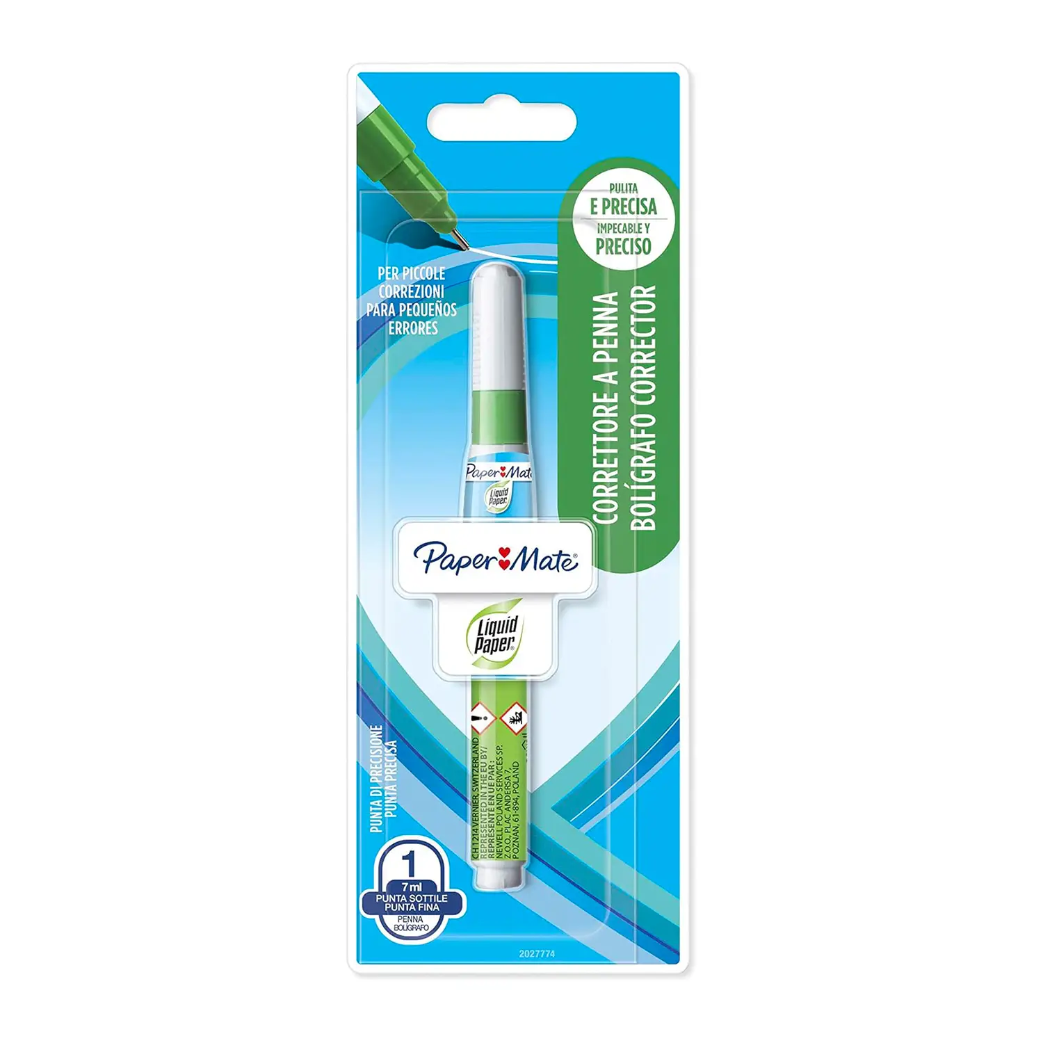 Correttore a Penna PaperMate NP10 7 ml – Precisione e Asciugatura Rapida - Cancelleria varia
