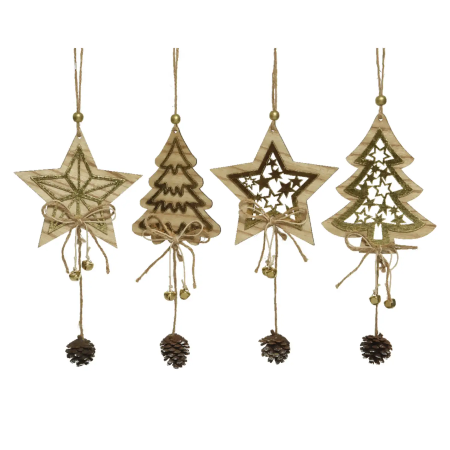 Figura in Compensato con Taglio Aperto Assortito - addobbi albero