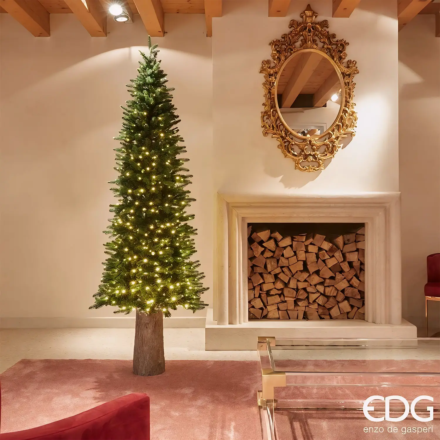 Albero di Natale Pino Slim H210 C/480miniled(d81) B8 Green - alberi