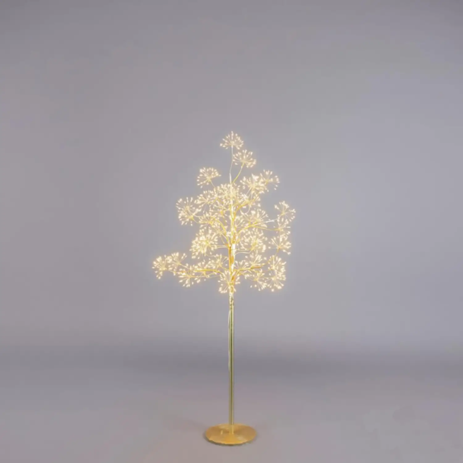 Faggio Natalizio con 1120 LED e Ciuffi: Altezza 150 cm, Diametro 70 cm, Gold - alberi led di design