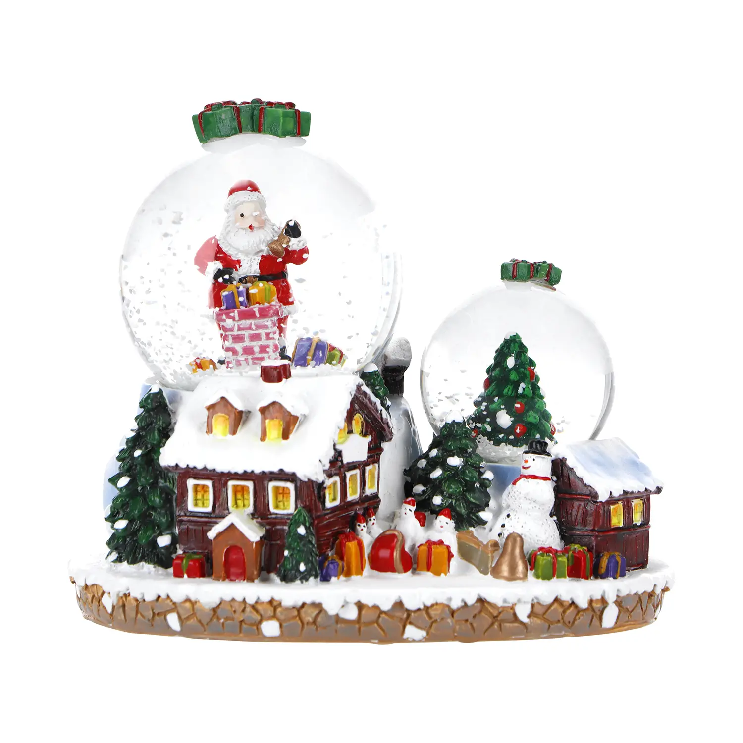 Waterball Santa & Villaggio: 14x11x12 cm - addobbi casa