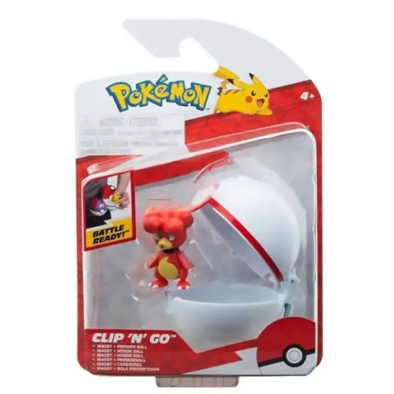 Pokemon Clip N Go: Magby & Premier Ball - action figures ed accessori