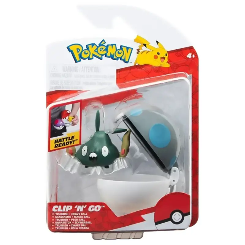 Pokemon Clip N Go: Trubbish & Heavy Ball - action figures ed accessori