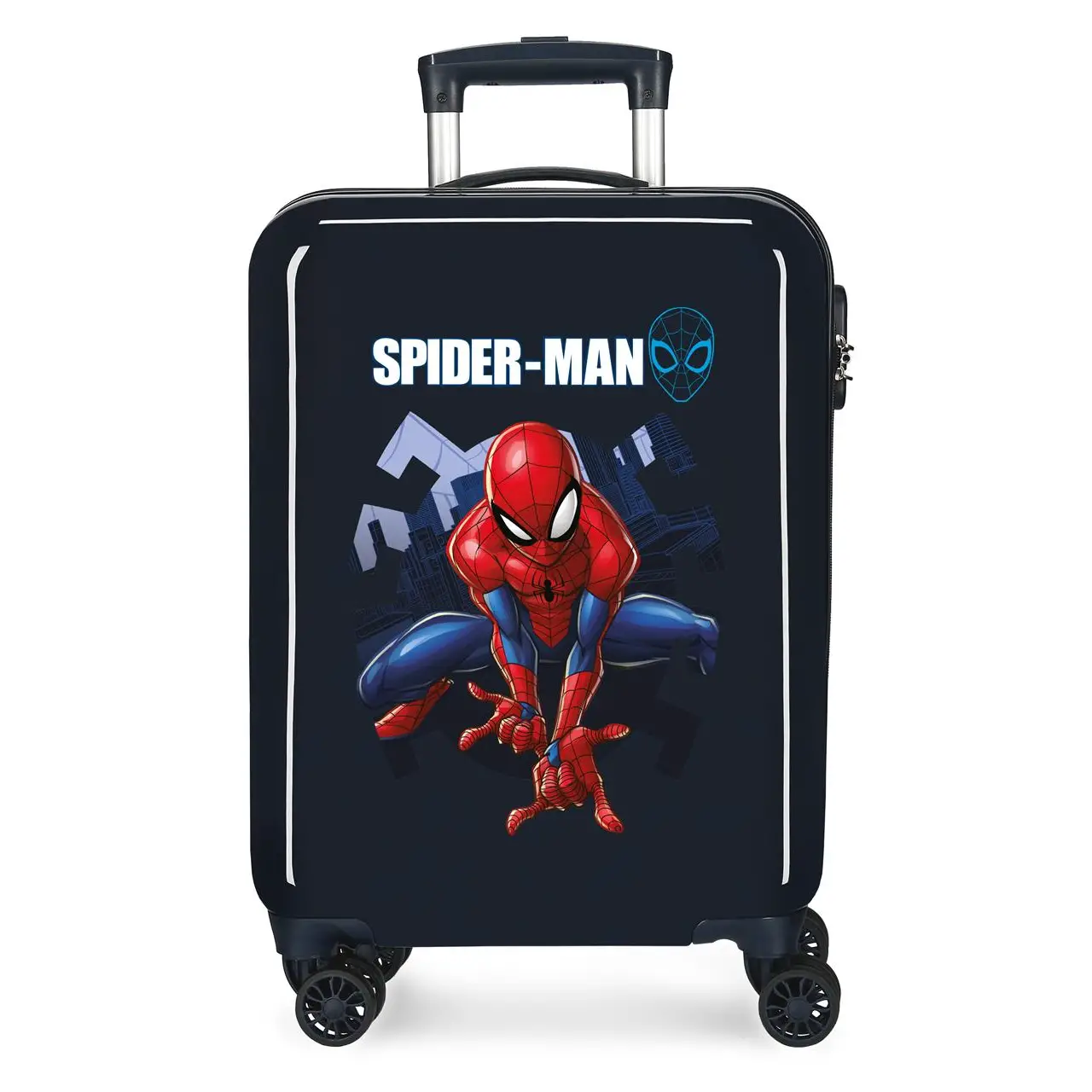 Valigia da Cabina Rigida Spiderman Action 55cm Blu - valige e borse da viaggio