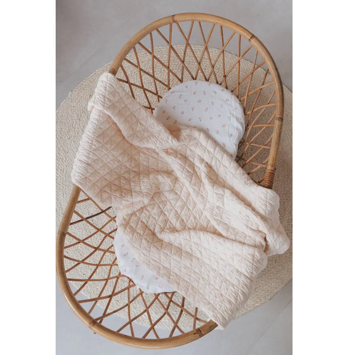 Coperta Lettino 140x100 Wrinkled + Spugna Peluche Water Peach - lenzuolini