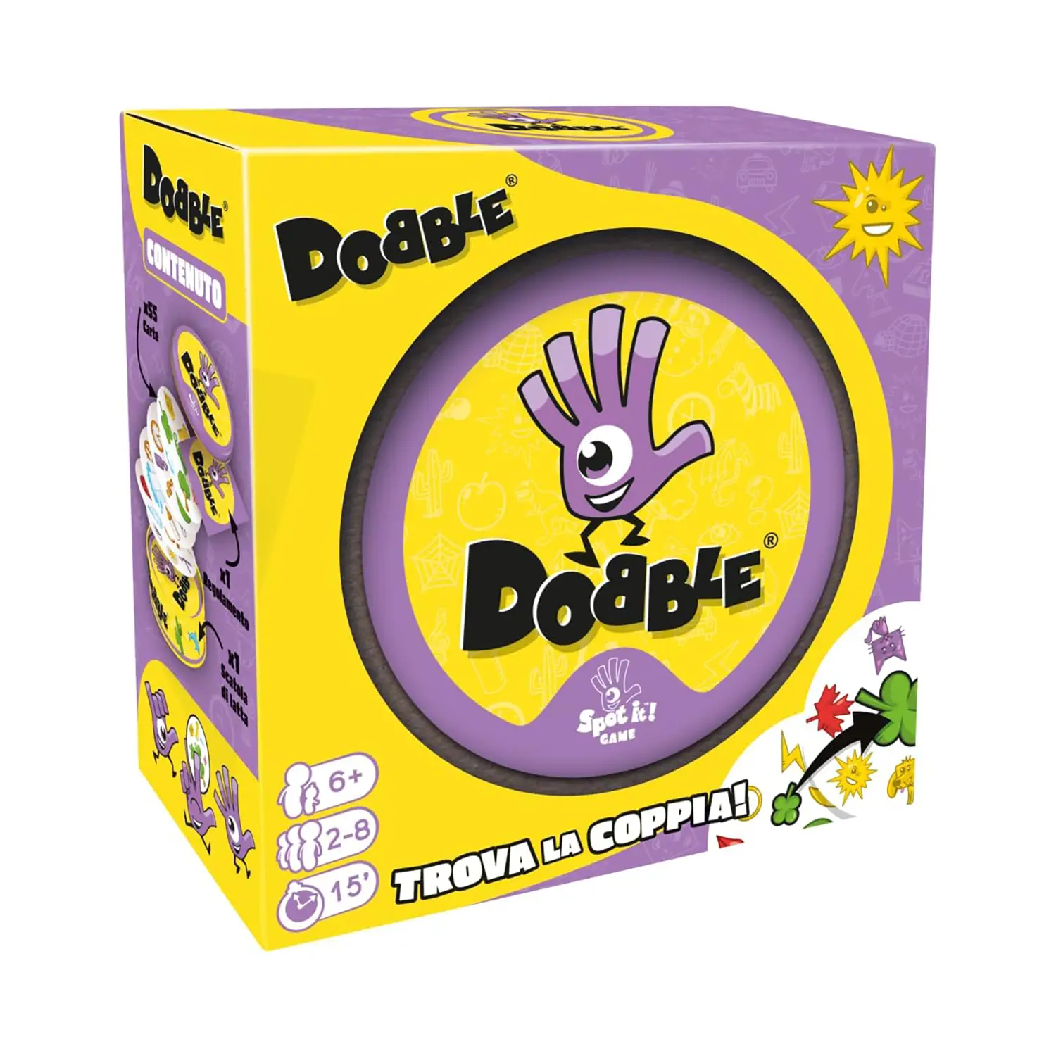 Asmodee Dobble Eco-Sleeve – Gioco di Carte Familiare per 2-8 Giocatori, Età 6+ - Giochi di società