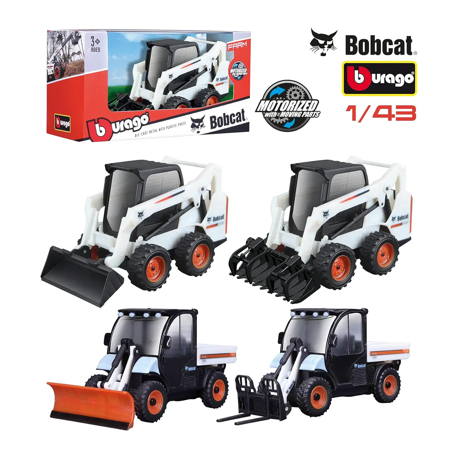Bobcat Automezzo Motorizzato 1:43 10cm i - modellini