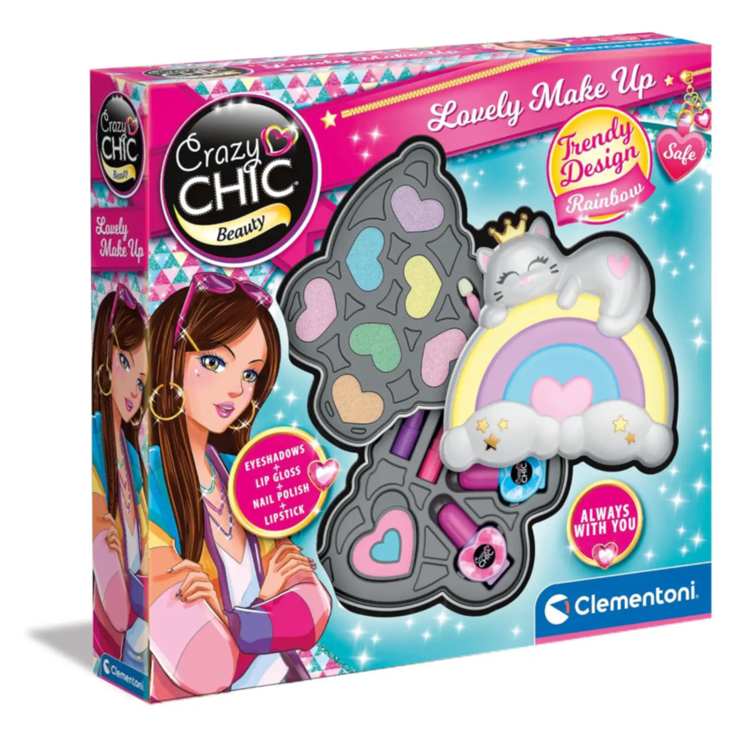 Crazy Chic Trousse Arcobaleno – Set Make-Up Bambine - bellezza e accessori