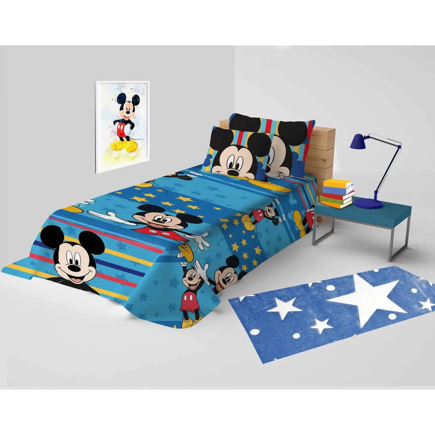 Copriletto 1 Piazza Rotativo Mickey Mouse - biancheria casa