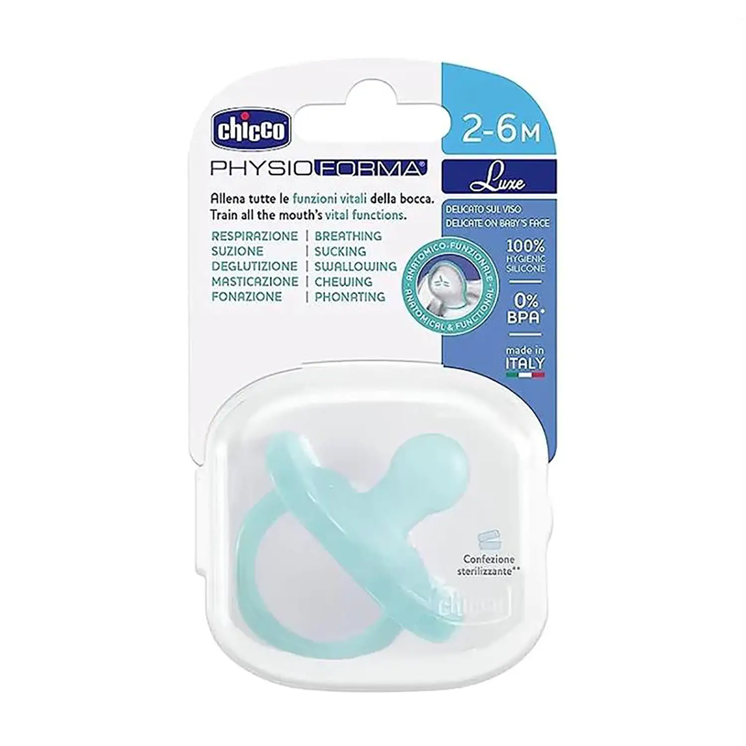 GOMMOTTO PHYSIO SOFT AZZURRO 2-6M 1PZ - ciucci