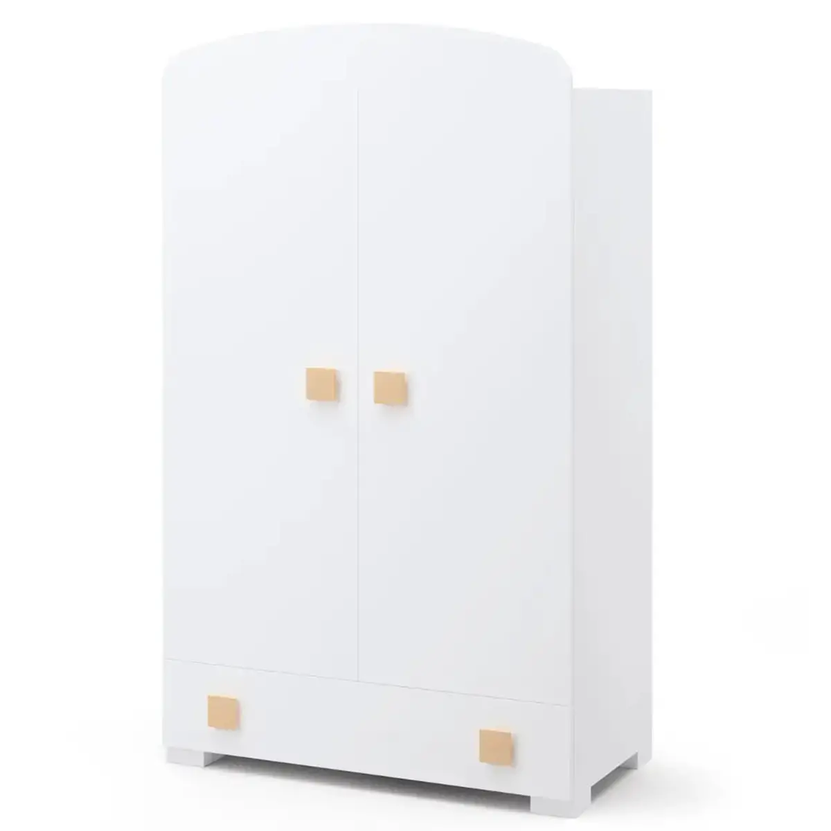 Armadio Evolution Bianco Con Pomoli Naturale - collezioni