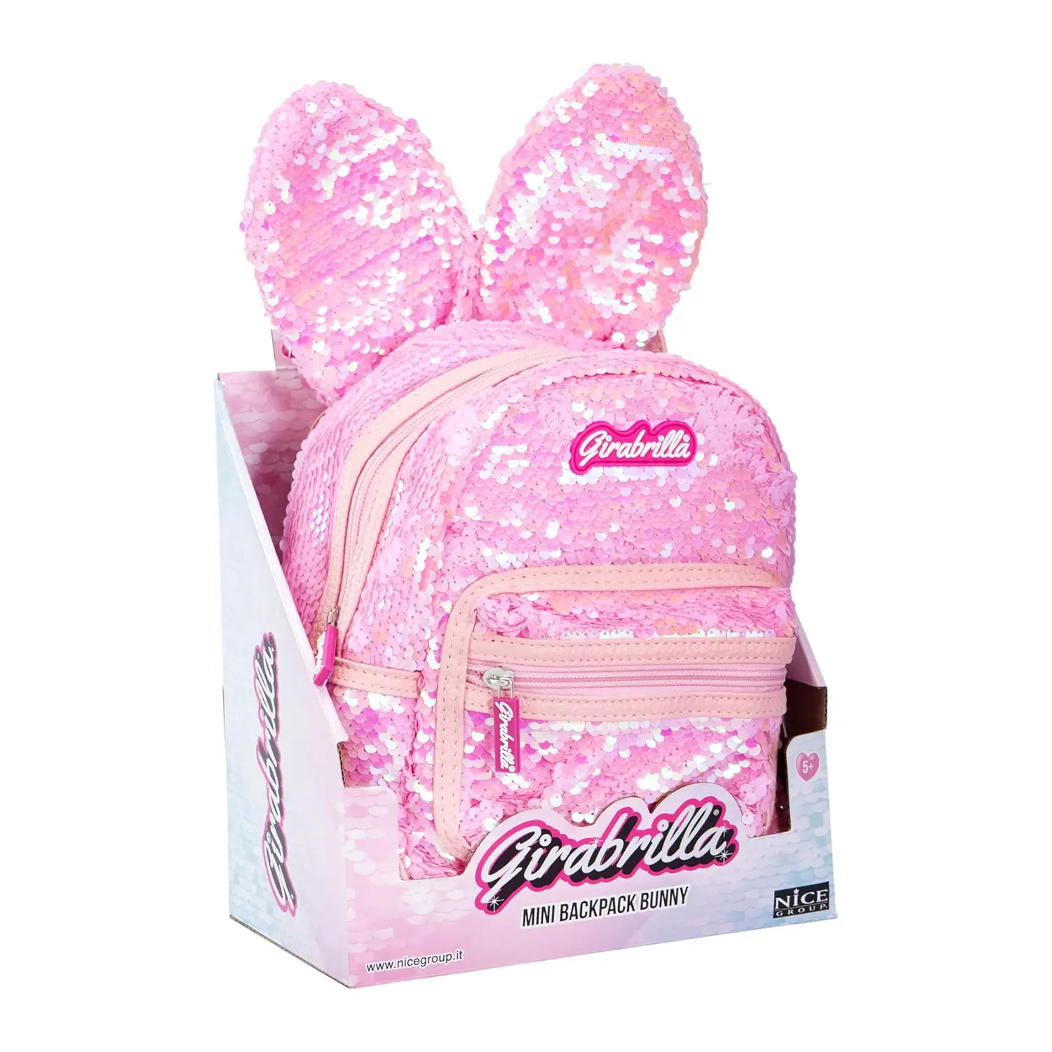 Girabrilla Bunny Backpack Light Pink - valige e borse da viaggio