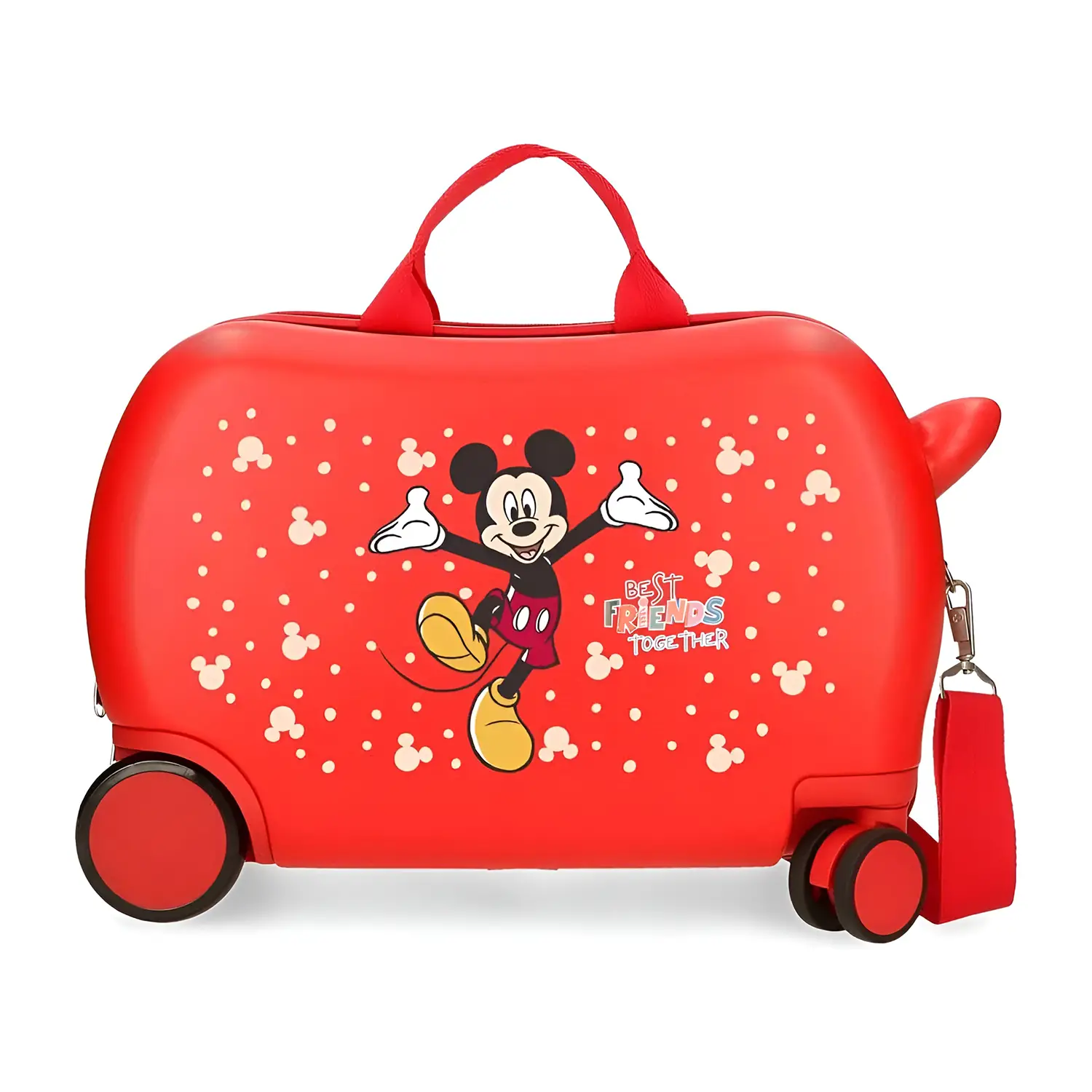 Mickey Best Friends Trolley Cavalcabile Abs 4 Ruote 45 Cm Rosso - valige e borse da viaggio