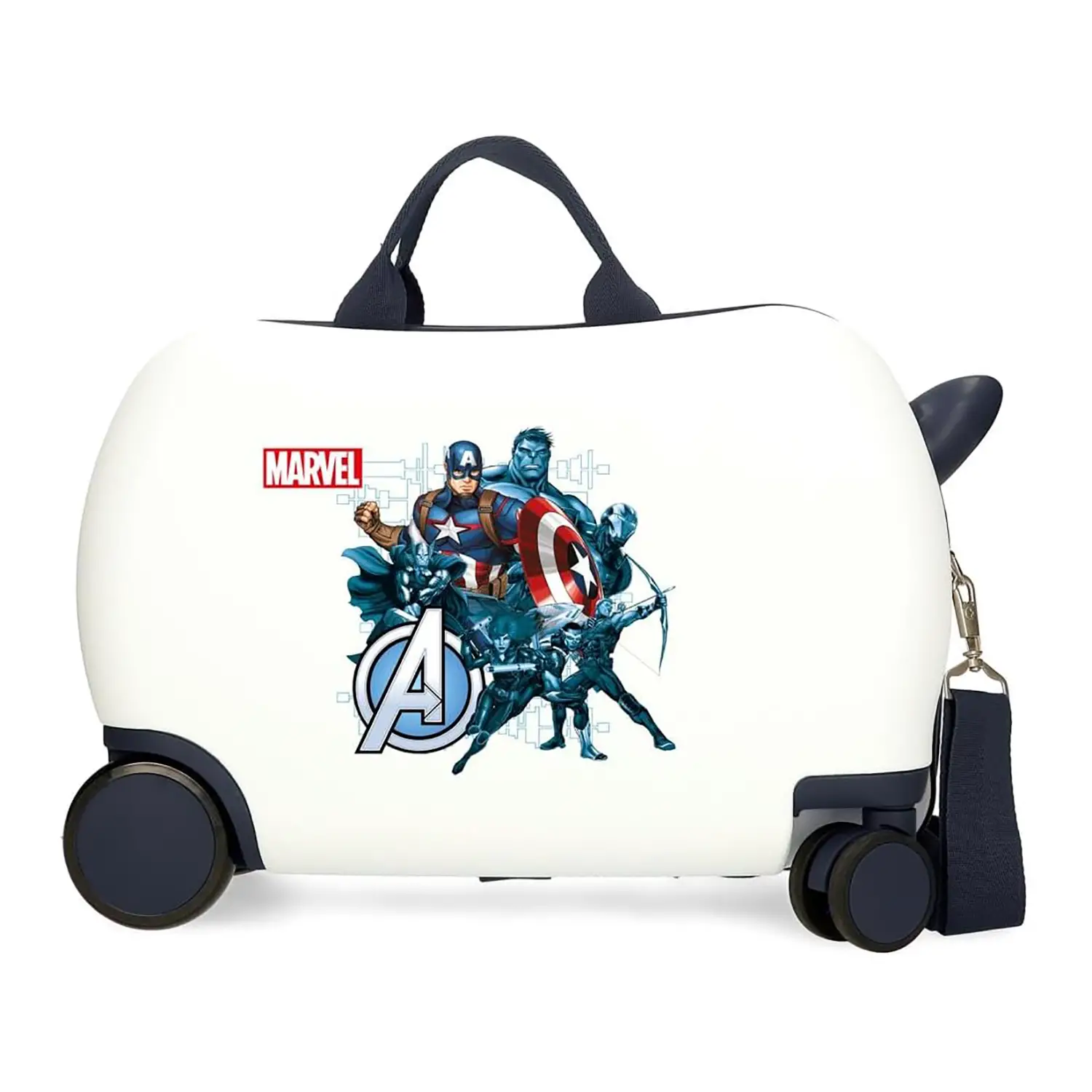 Avengers Legendary Trolley Cavalcabile Abs 4 Ruote 45 Cm Bianco - valige e borse da viaggio