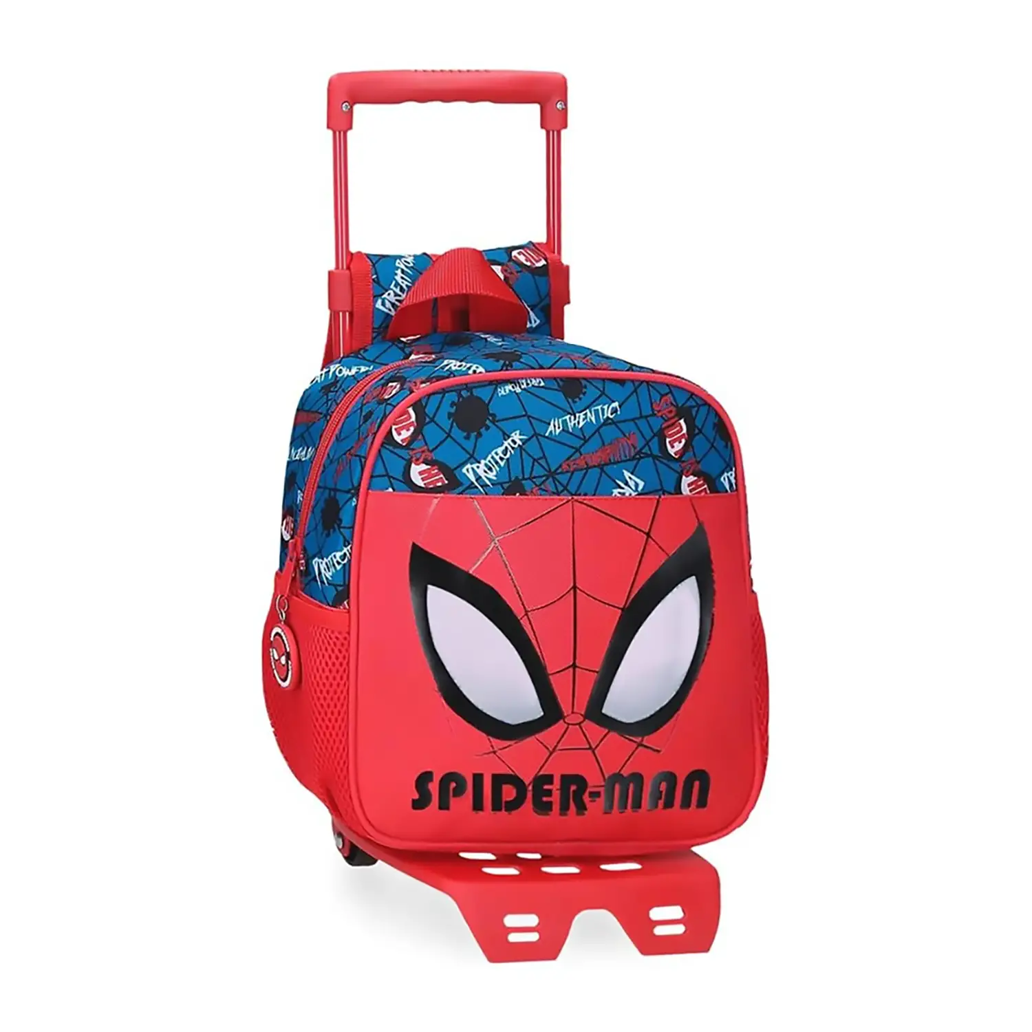 Spiderman Authentic Zaino Asilo e Tempo Libero 25 Cm con Trolley - zainetti asilo