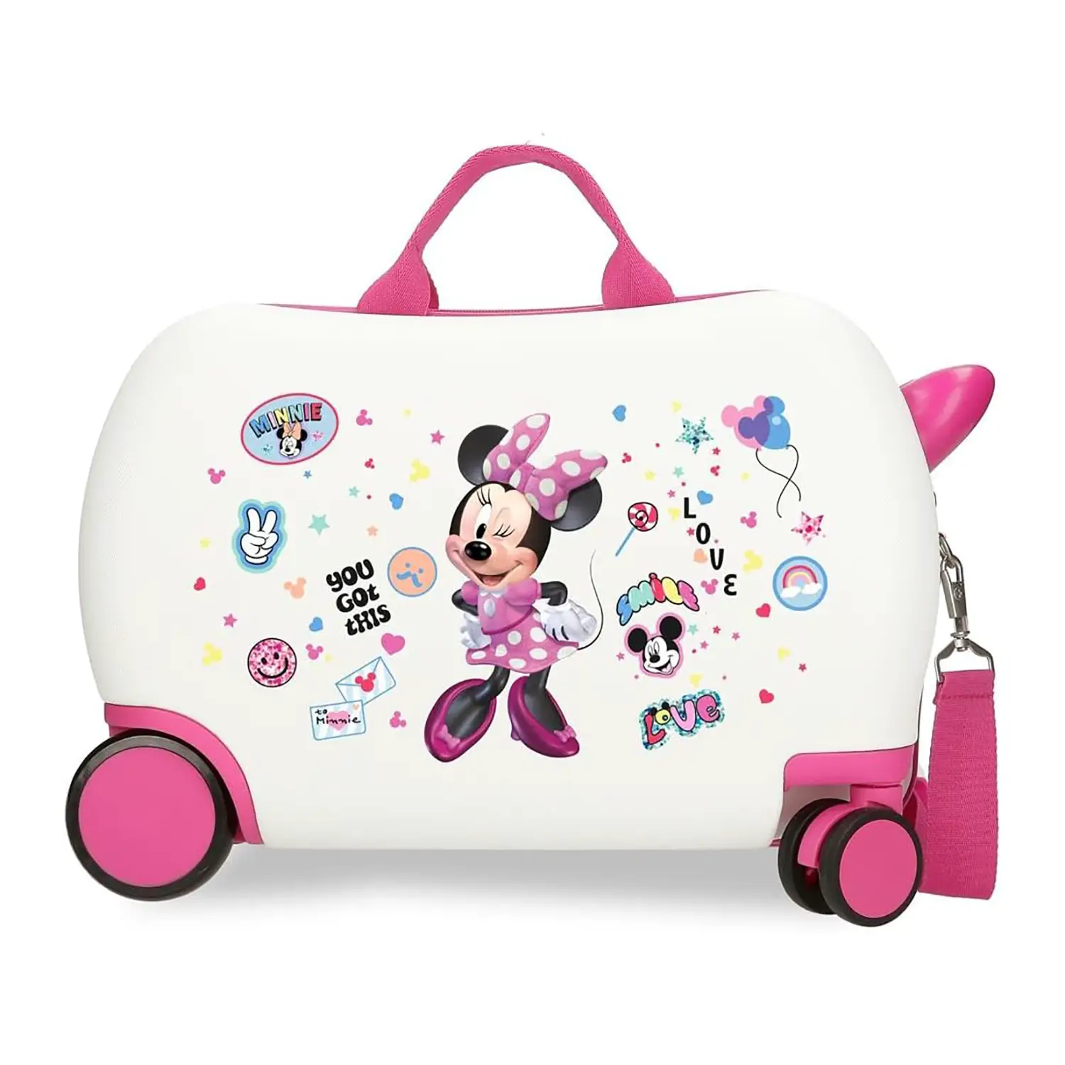 Minnie Party Trolley Cavalcabile Abs 4 Ruote 45 Cm - valige e borse da viaggio
