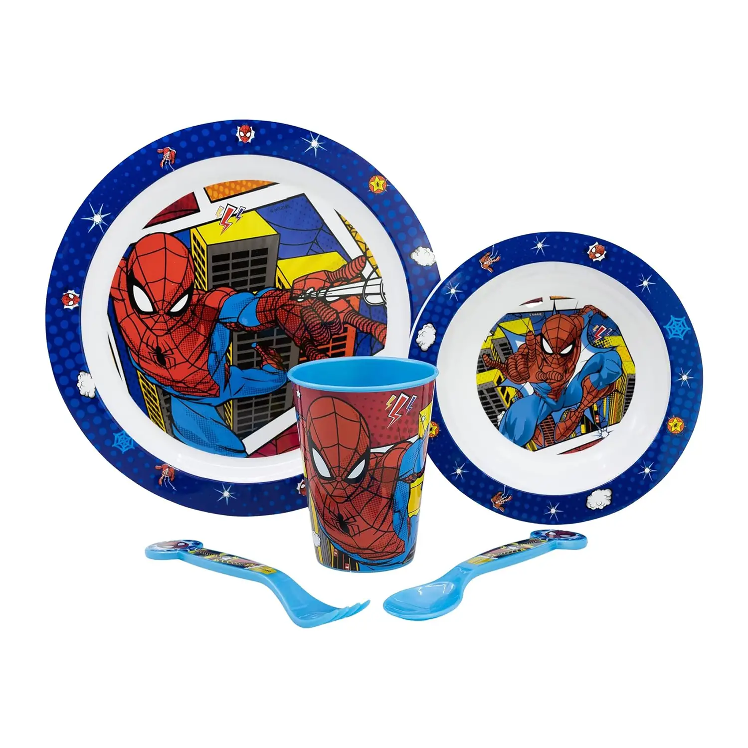 Spiderman Set 5 Pz. Microonde - articoli da tavola