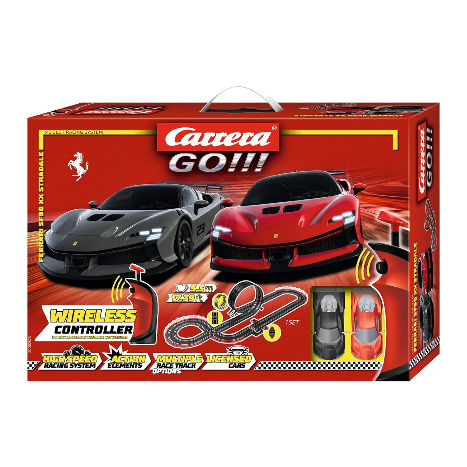Pista Carrera Go!!! Supercars Ferrari SF-90 XX Stradale Wireless - Veicoli, garage e piste