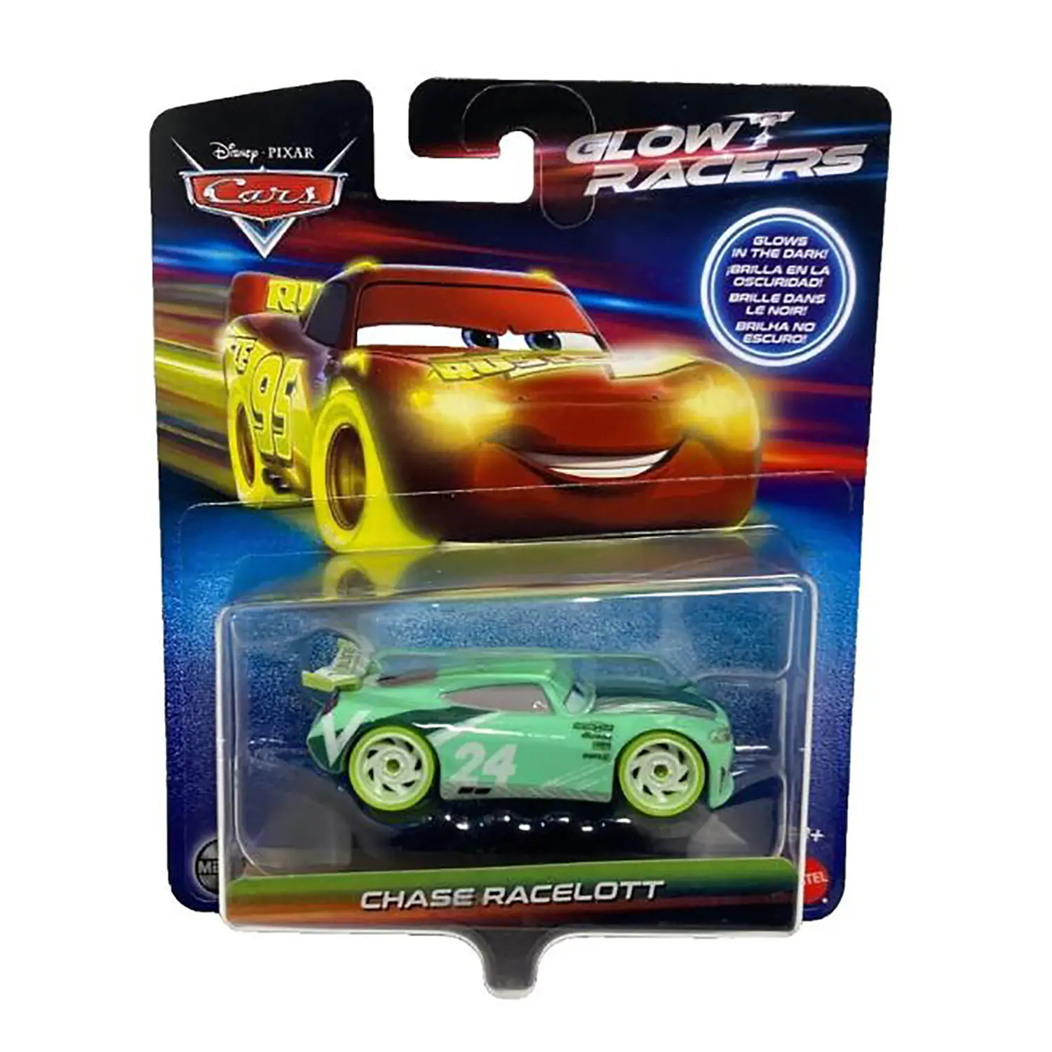 Disney Pixar Cars Glow Racers - Chase Racelott - modellini