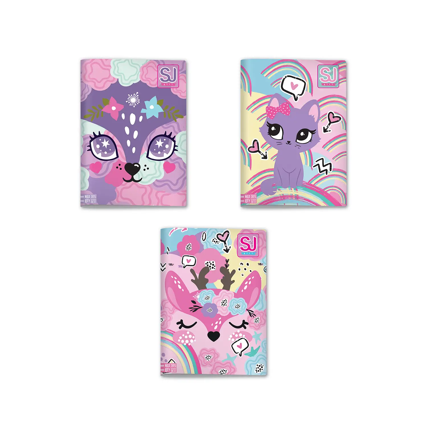Sj Gang Animali Girl Quaderno A4 Maxi 96/100 Rigatura C - Cancelleria varia