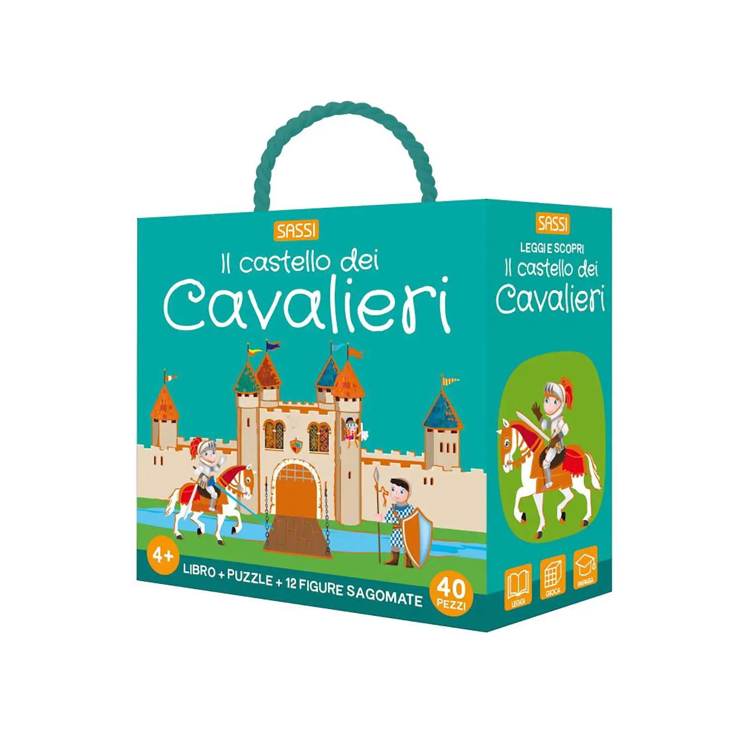 Q-box Il Castello Dei Cavalieri Edizione A Colori Con Puzzle - Prima biblioteca