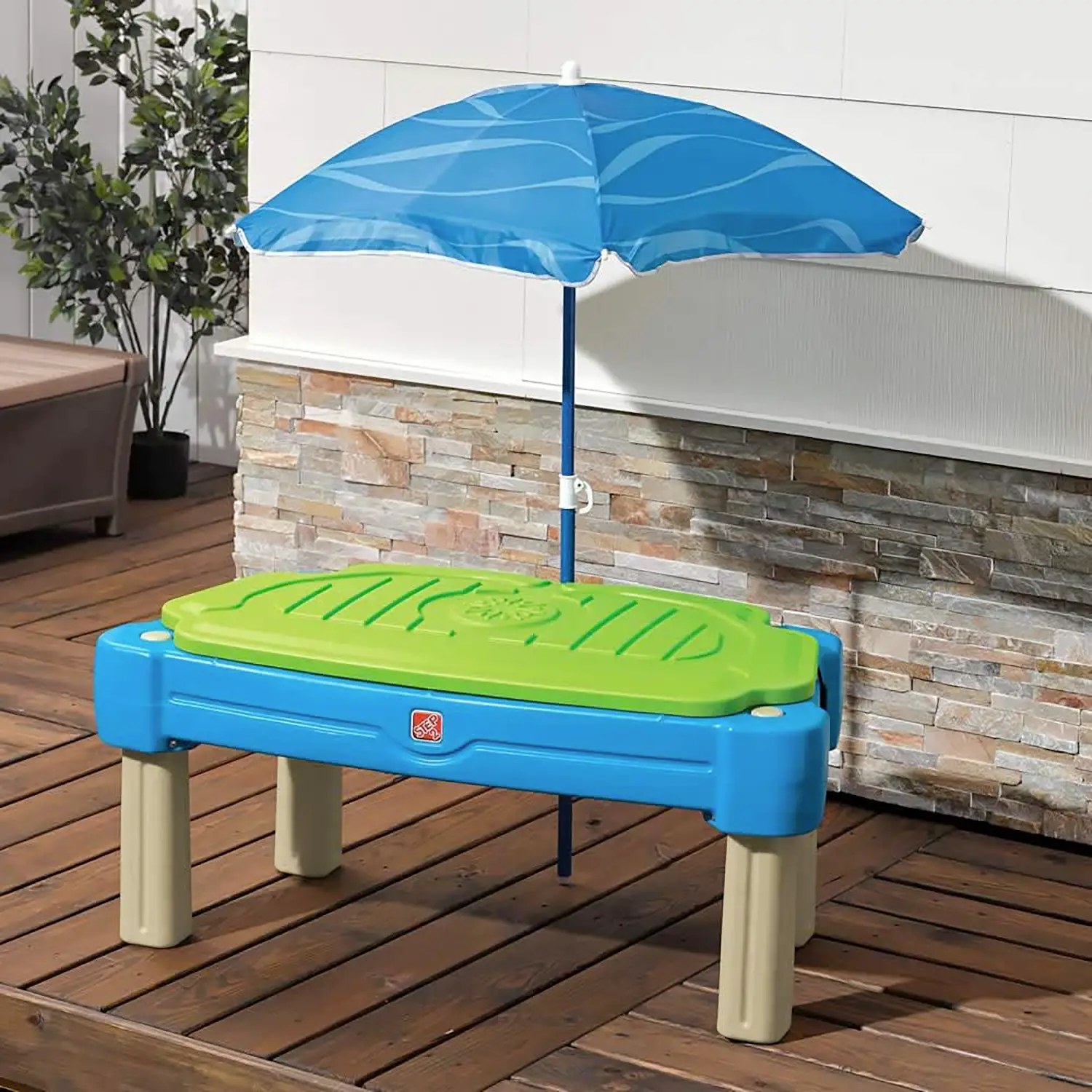 Tavolo Attività Acqua e Sabbia Con Ombrellone Step2 - Giochi acqua e sabbia