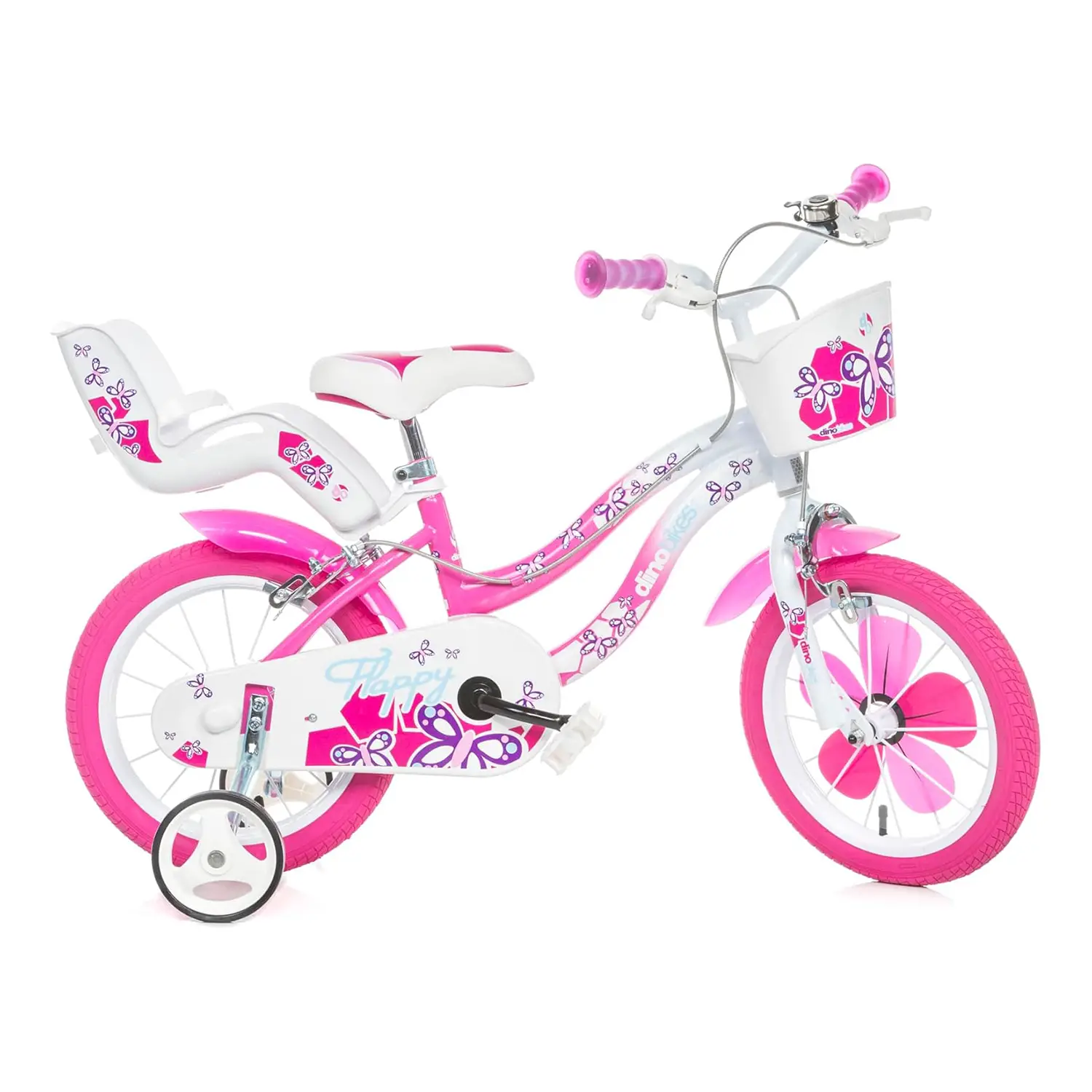 Dino Bikes Bicicletta Bambina 16" Flappy con Rotelle Stabilizzatrici - biciclette bambini