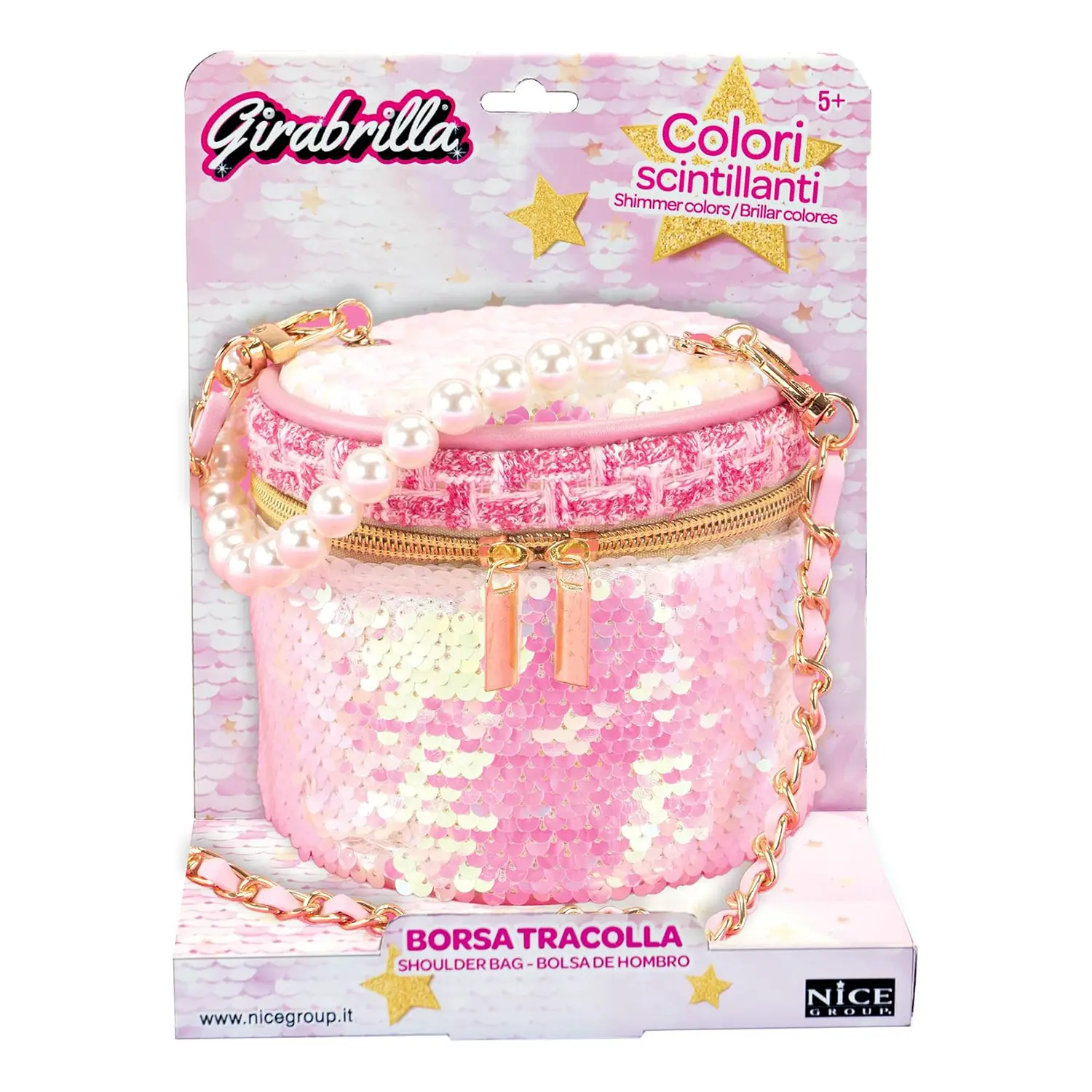 Girabrilla Bauletto, Borsetta con Paillettes e Tracolla - valige e borse da viaggio