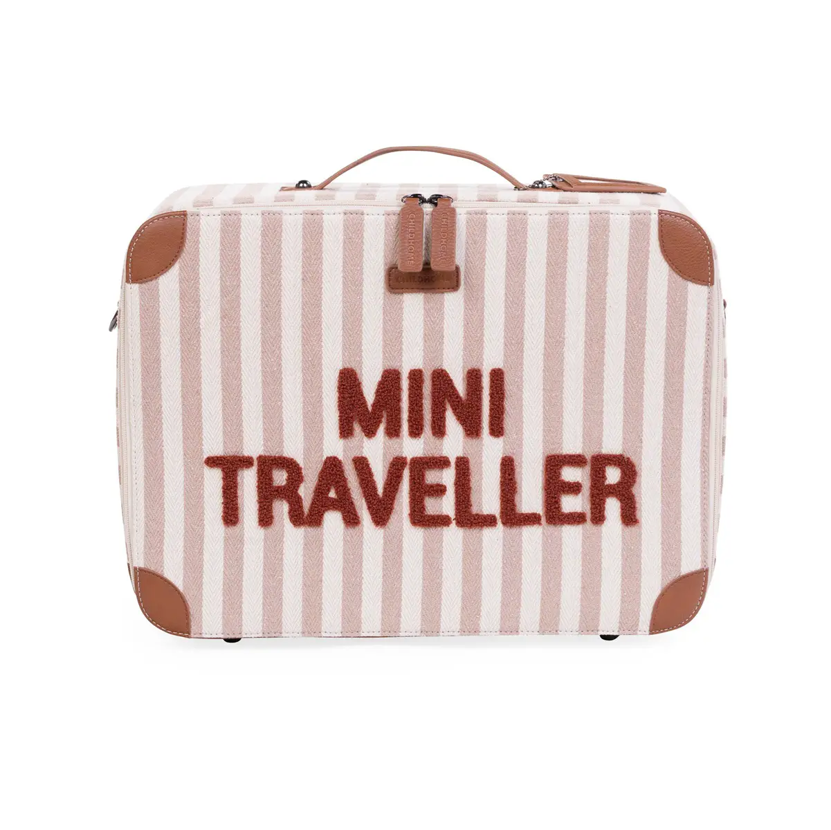 Valigia Bimbi Mini Traveller Righe Righe Nude/terracotta - borse e zaini