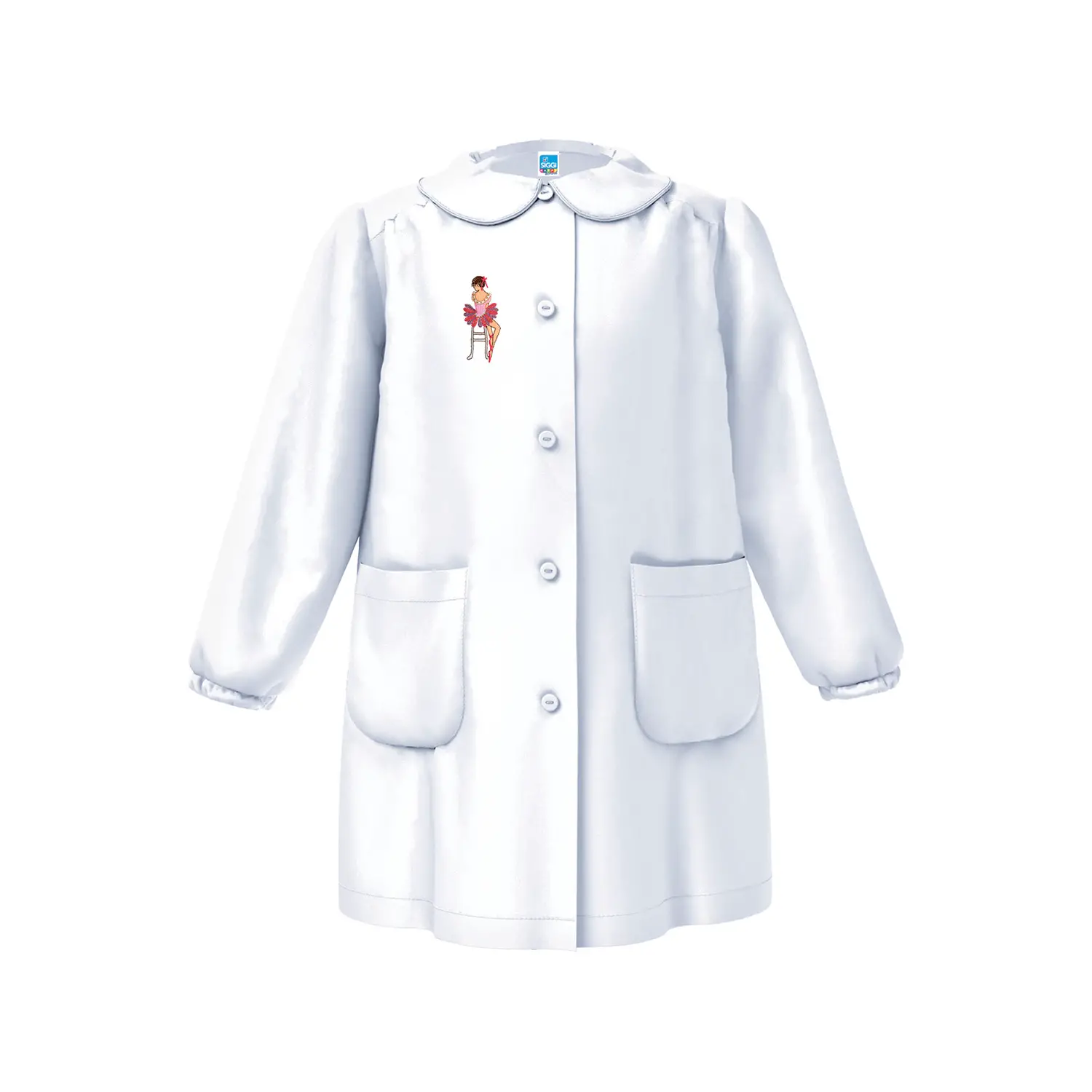 Grembiule Bambina Scuola 4066 Bianco 7 Anni - grembiuli scolastici