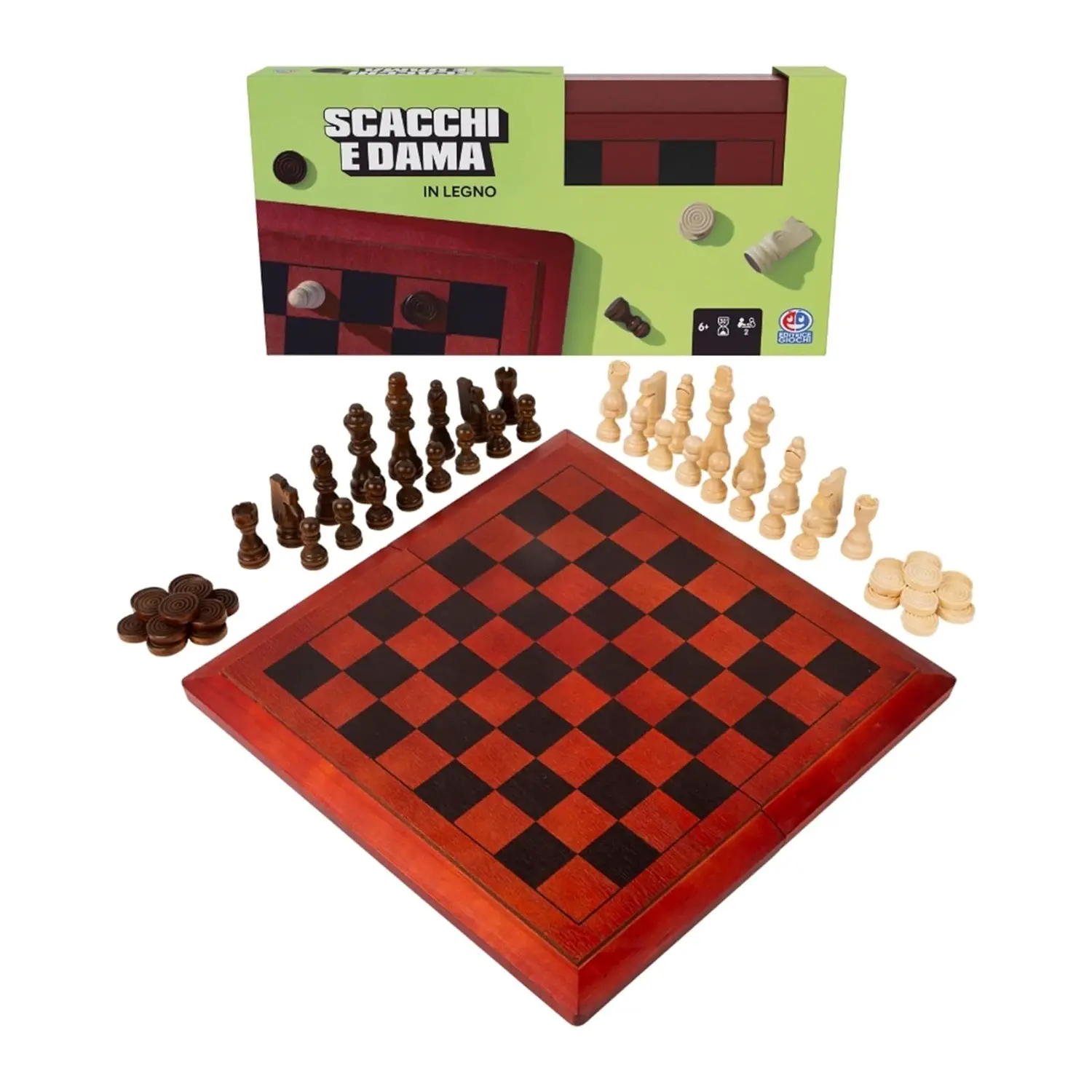 Dama & Scacchi in Legno Deluxe i Classici Editrice Giochi - giochi di società