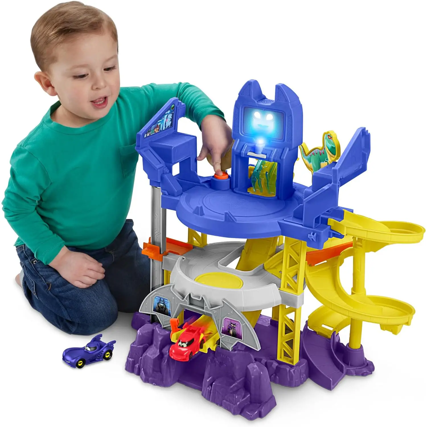 Fisher Price Batcaverna Lancia E Sfreccia - Ora a un Prezzo Super Scontato! - action figures ed accessori