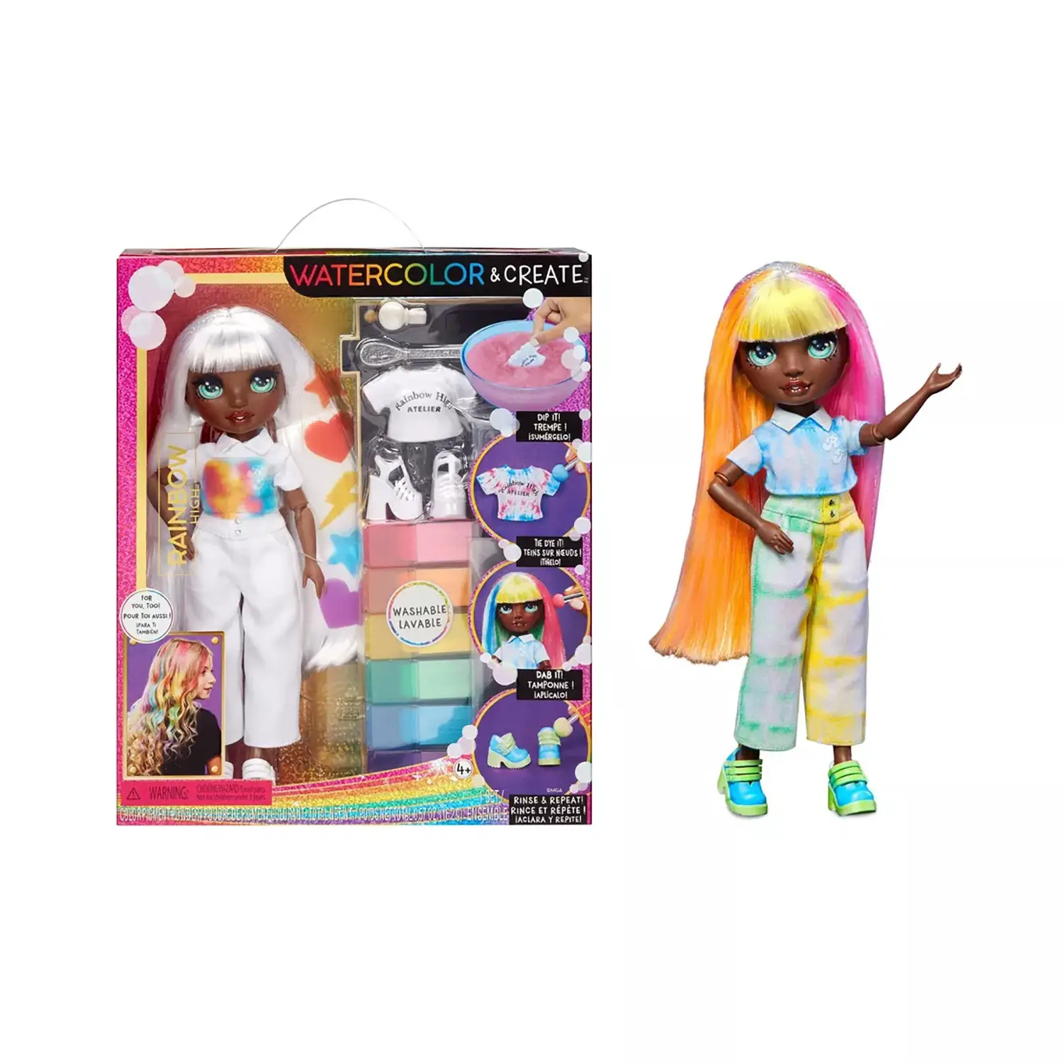 Rainbow High WaterColor E Create Dolls Green Eyes - collezionabili bambina