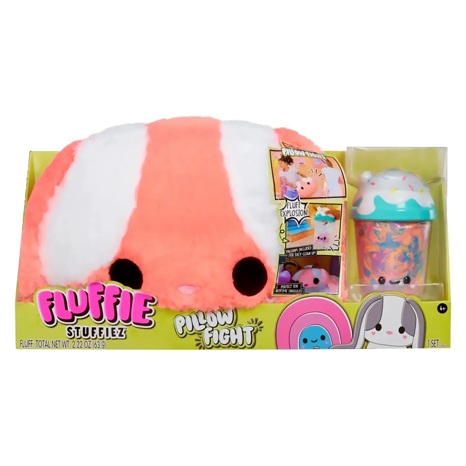 Fluffie Stuffiez Pillow Fight- Cuscino in peluche Bunny - collezionabili bambina