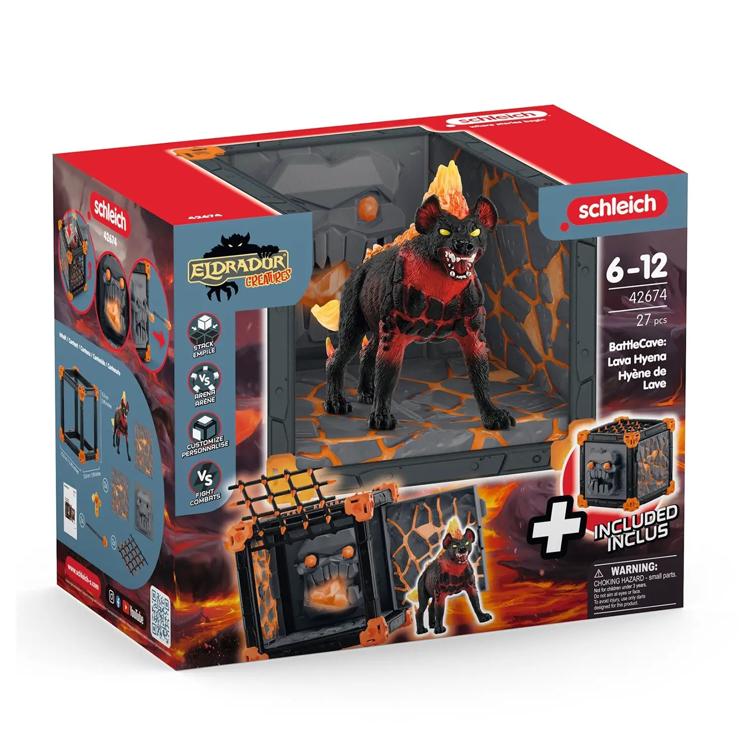 Schleich Eldrador Creatures Battlecave Iena di Lava - Animali