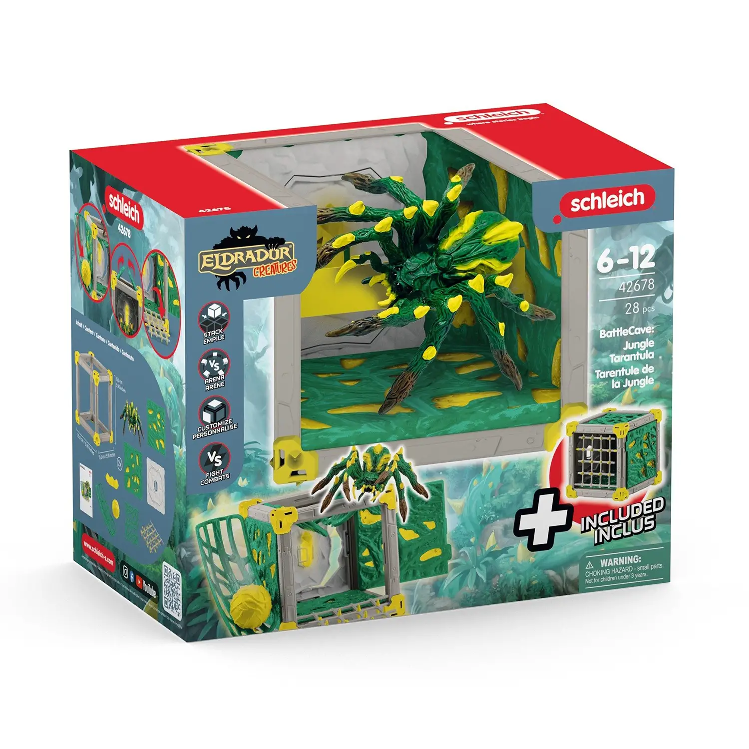 Schleich Eldrador Creatures BattleCave Tarantola della Giungla - Animali