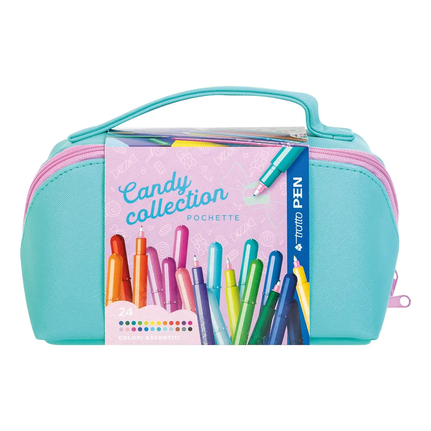 Pochette Tratto Pen Candy Collection 24 Pz - penne pennarelli ufficio