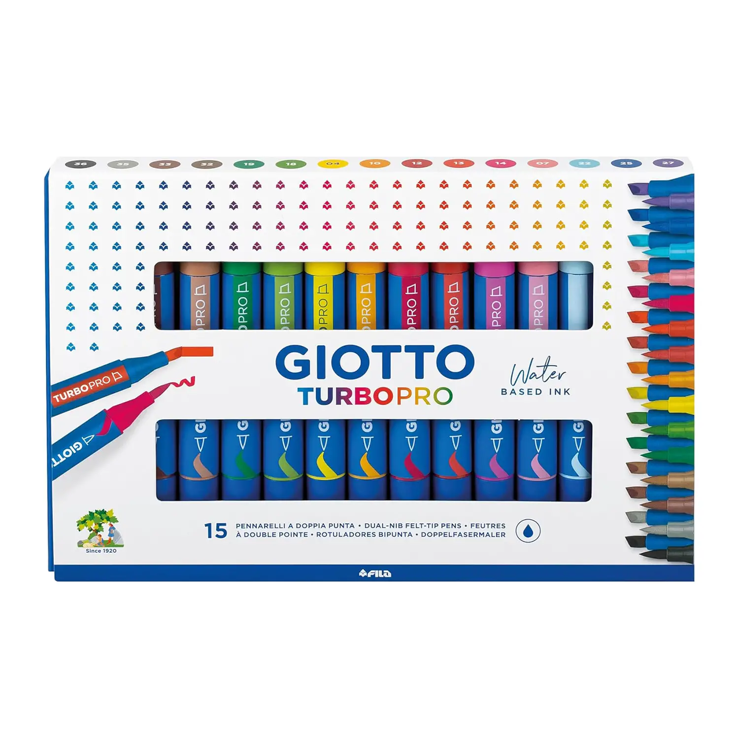 Astuccio Giotto Turbo Pro 15 Pz Pennarello Doppia Punta - Pennarelli
