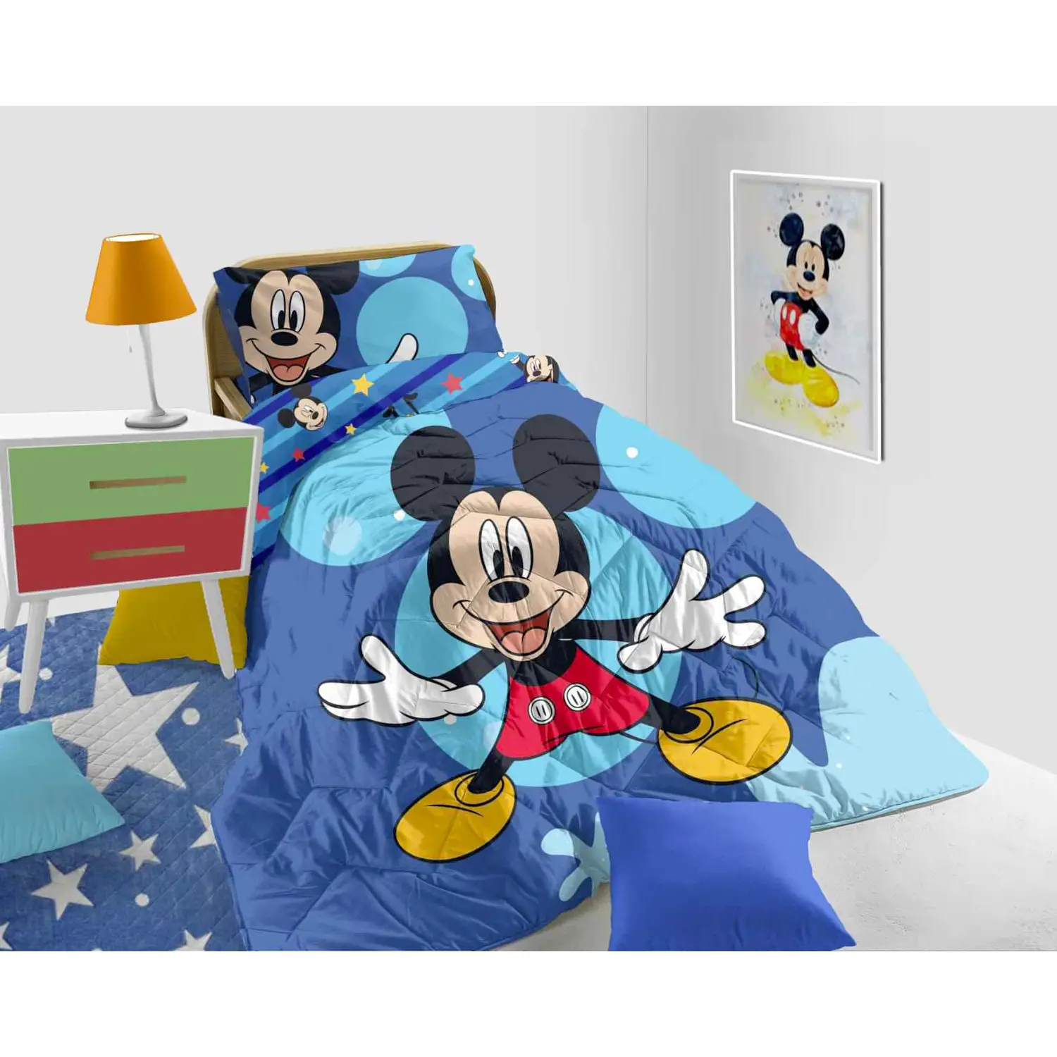 Trapunta 1 Piazza Piazzata Mickey Mouse - biancheria casa