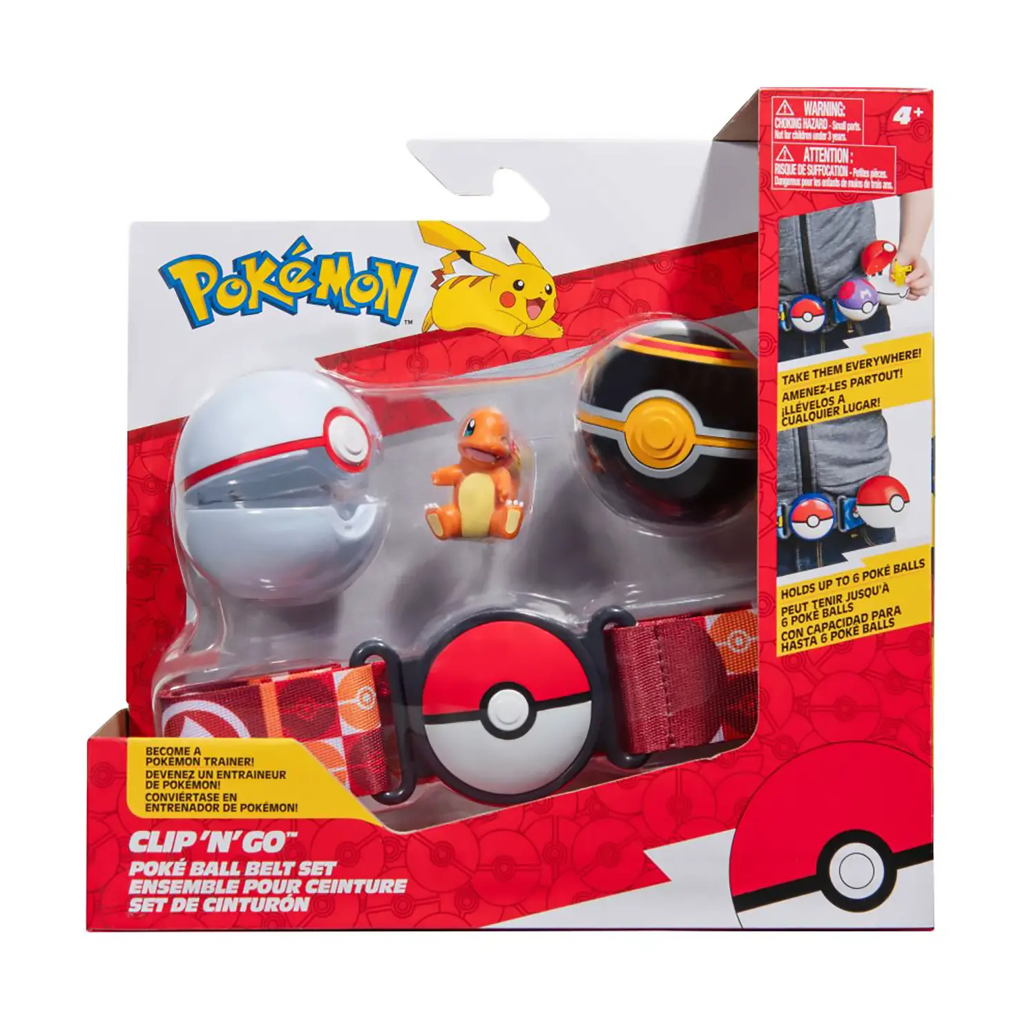 Pokémon Poké Ball Set Cintura - Premier Ball, Luxury Ball and Charmander - action figures ed accessori