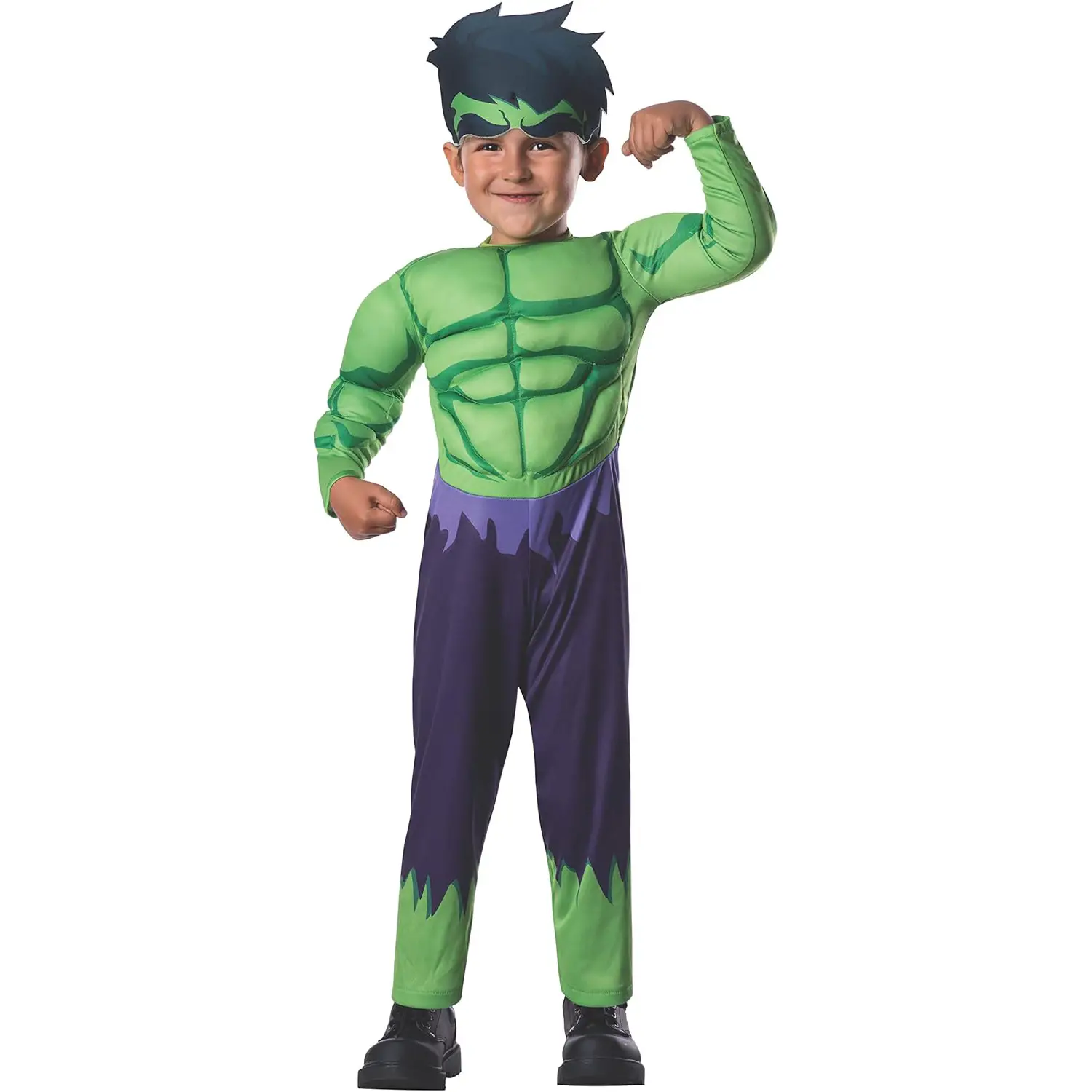 Costume Hulk Deluxe per Bambini - Taglia Toddler - 1/2 Anni - abiti bambino e bambina