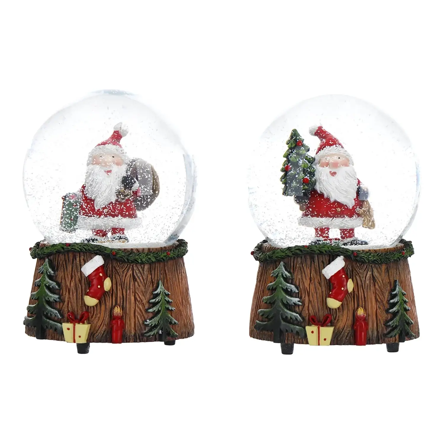 Palla Di Neve Natalizia Con Babbo Natale Assortito - addobbi casa
