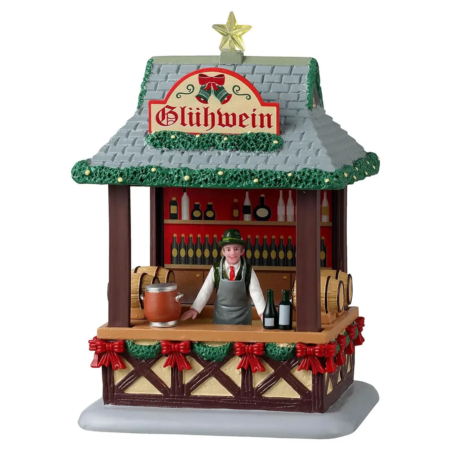 Lemax Gluhwein Booth 43714 – Chiosco Natalizio del Vin Brulé Caddington Village - scene e villaggi