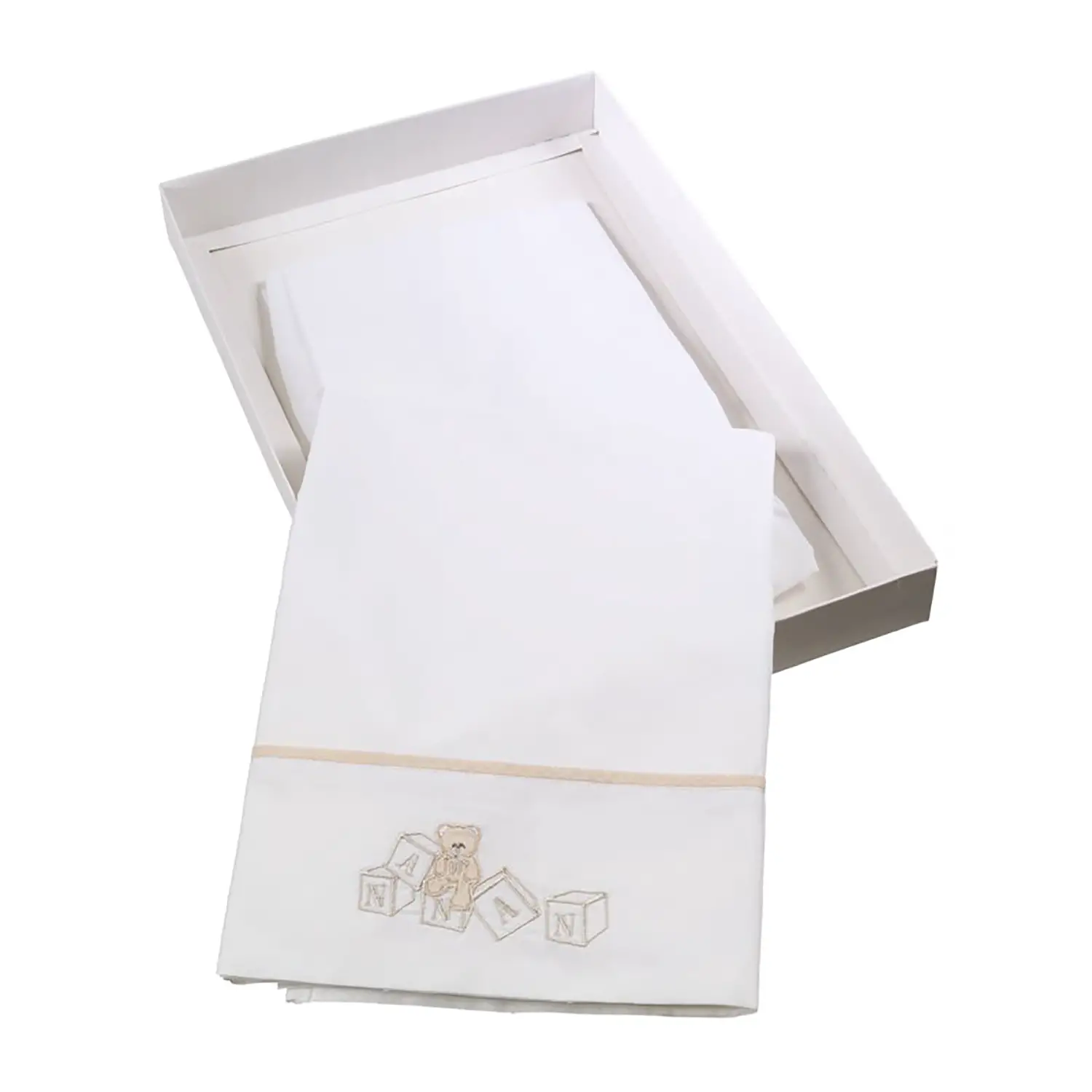 Set Lenzuola Carrozzina Dadini Bianco 3 Pezzi - lenzuolini