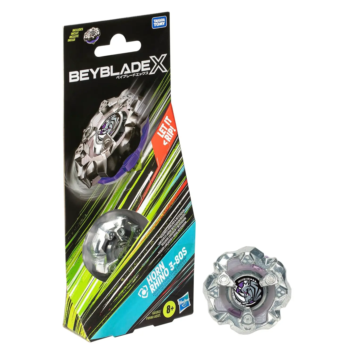 Beyblade X Horn Rhino 3-80S - action figures ed accessori