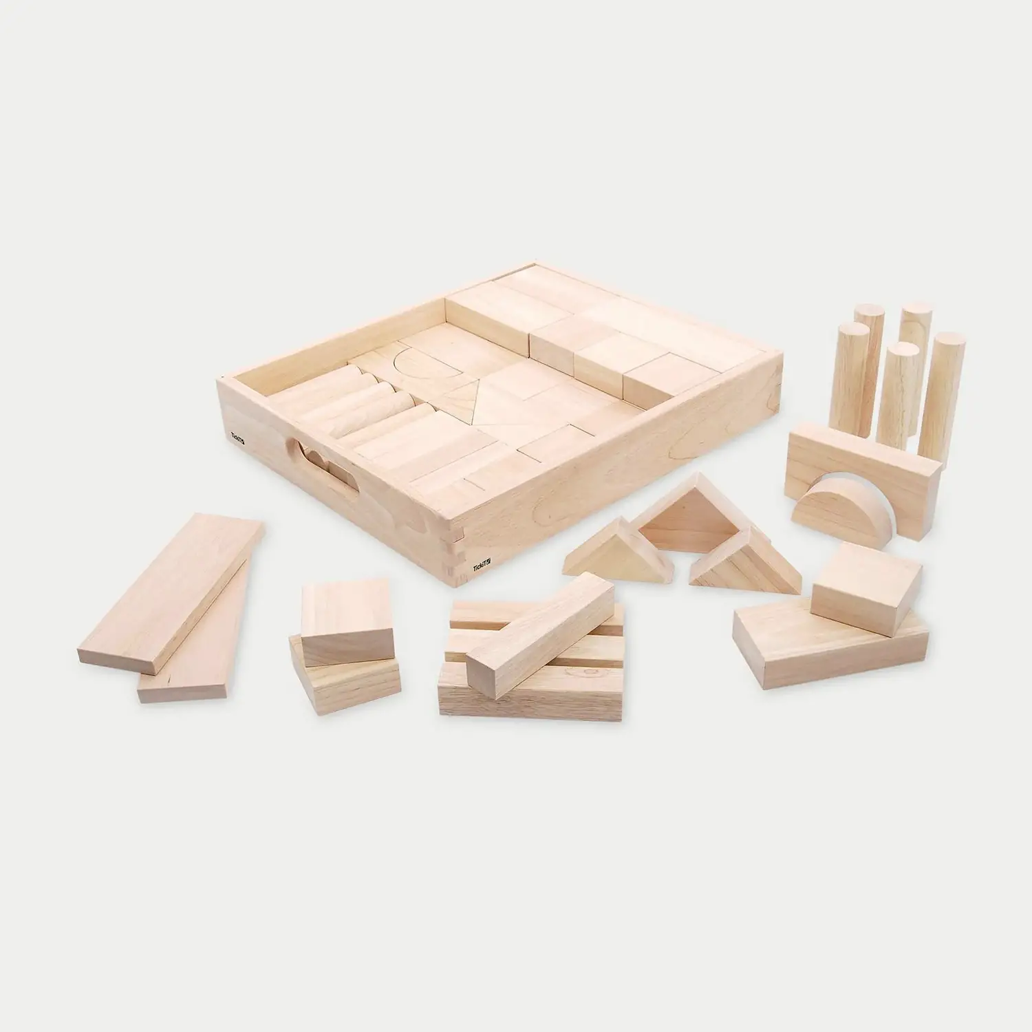 Set Di Blocchi Jumbo In Legno TickIt - Grandezze, forme e colori
