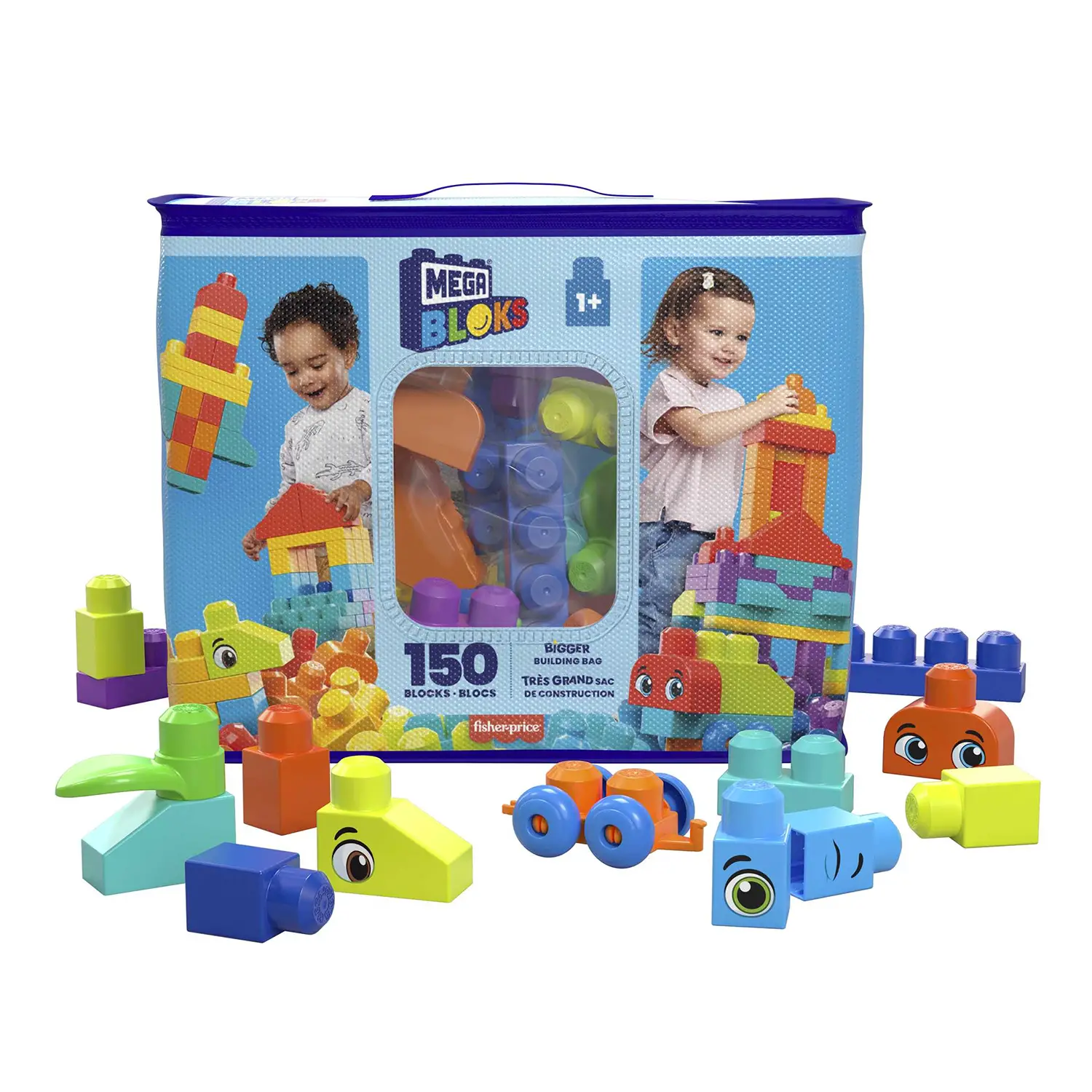 Mega Bloks - Sacca Eco Grande 150 Pezzi, Blocchi Colorati - Costruzioni in plastica