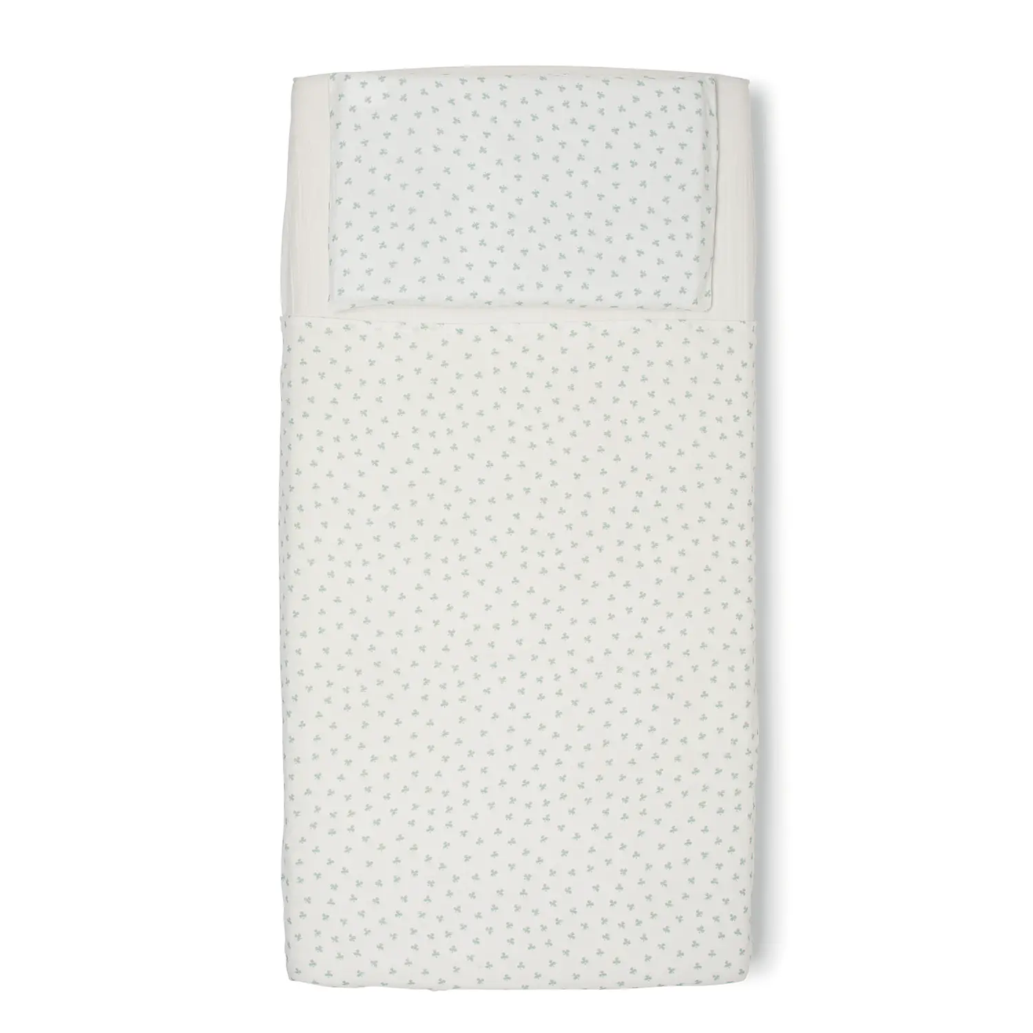 Lenzuolo Sopra con Federa Trifoglio per Lettino 110X150cm - lenzuolini