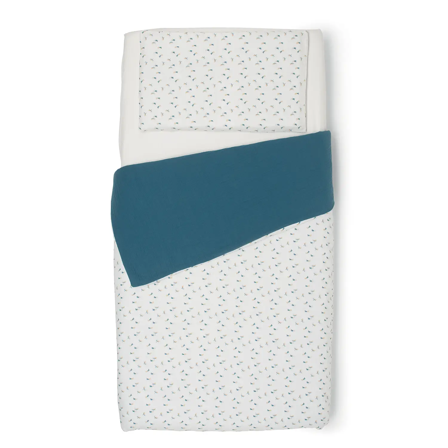 Fodera Piumino con Federa per Culla Evo 100x100 Cm var. Libellule - lenzuolini