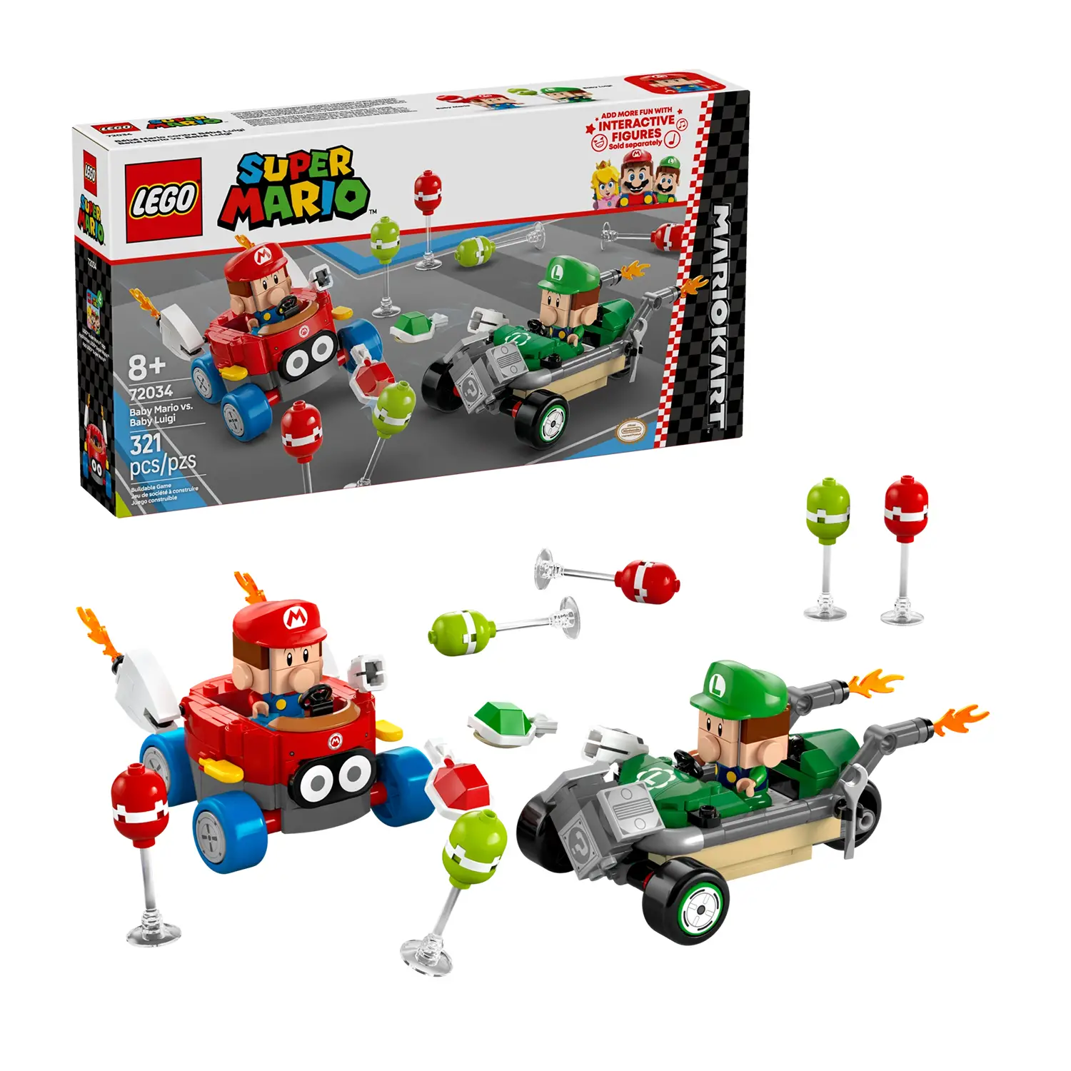 Lego Super Mario - Mario Kart: Baby Mario Vs Baby Luigi 72034 - lego
